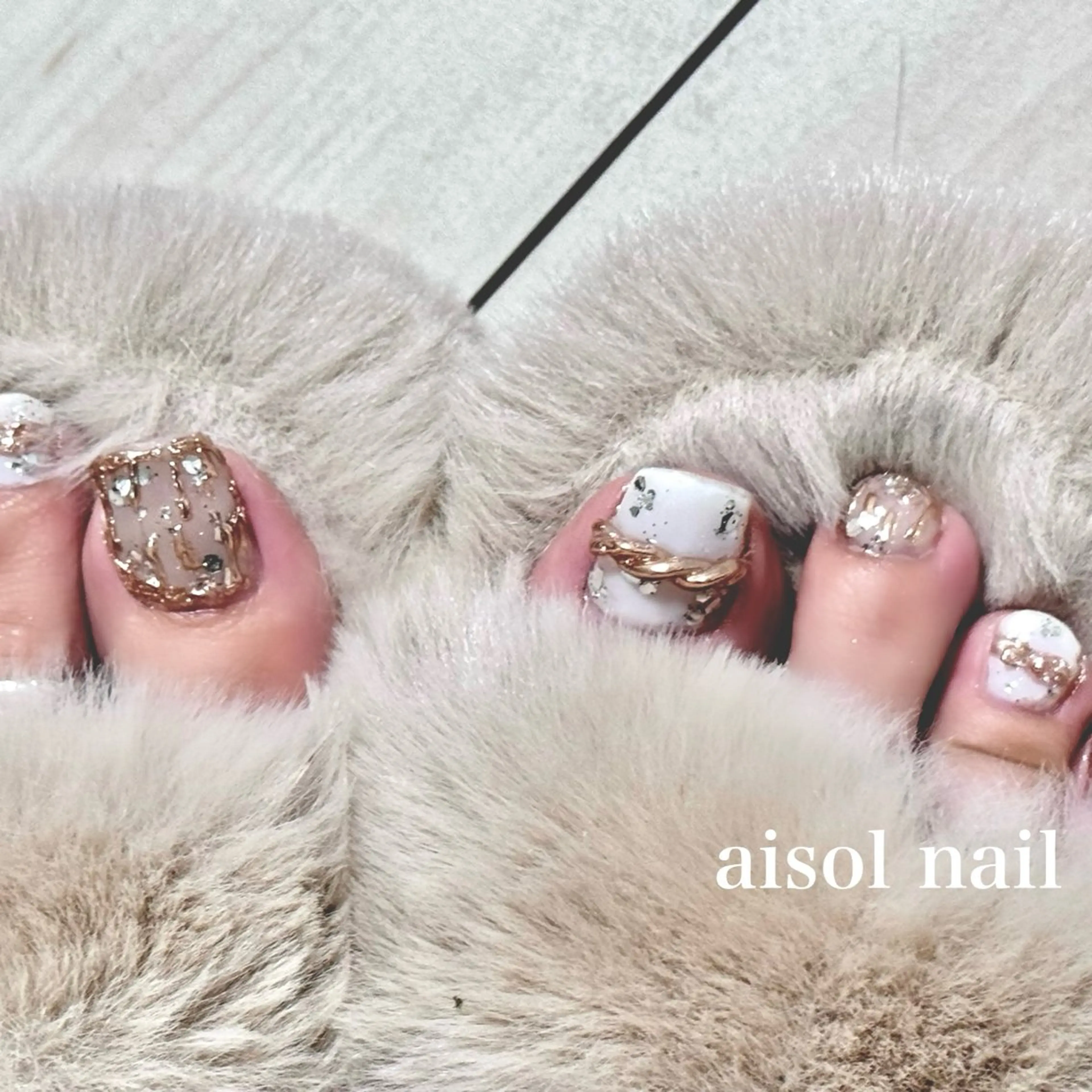 ネイル フットネイル フットネイル Aisol nail salonのネイルデザイン