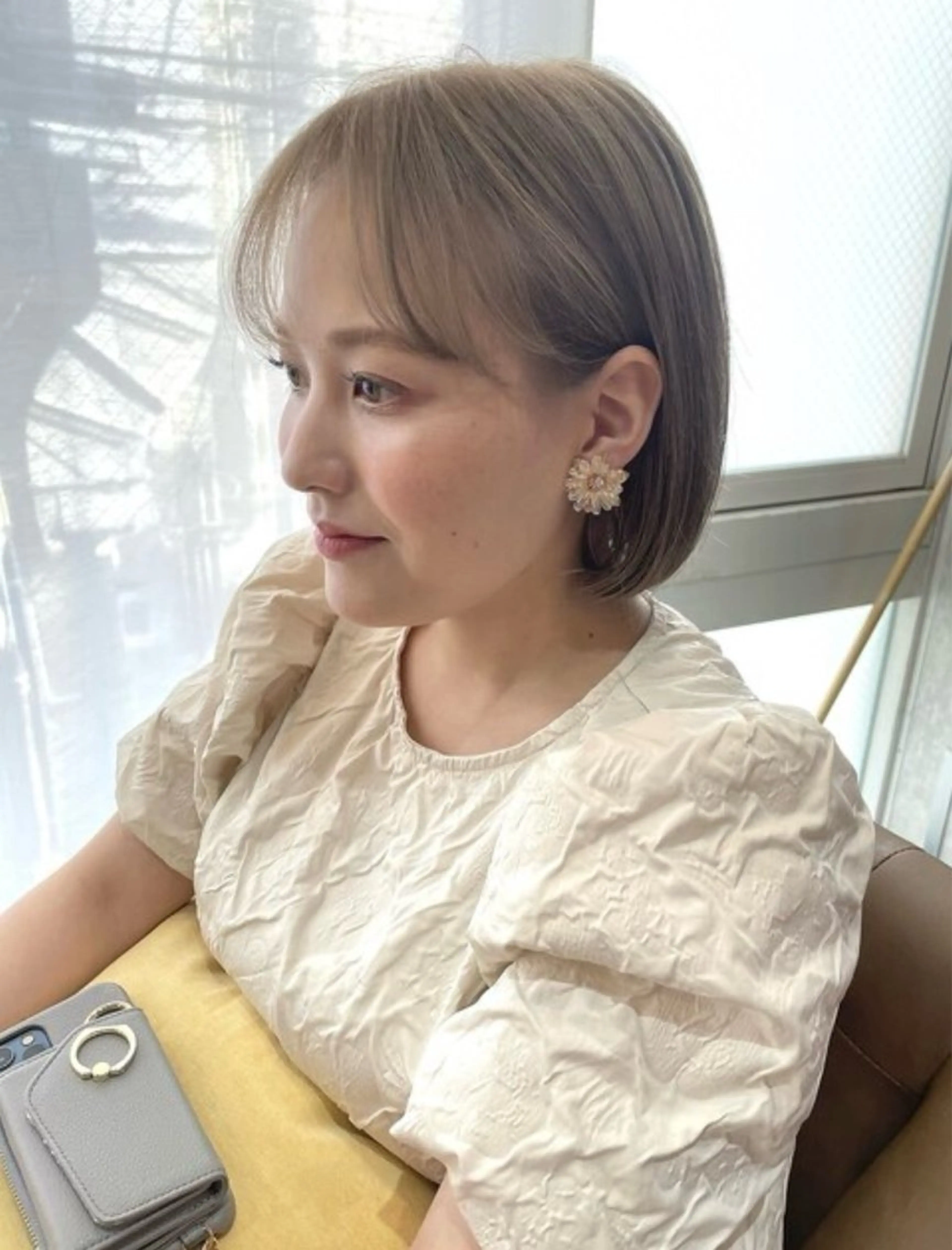 ショート カラー ベージュカラー ブリーチ ブロンド ブロンドベージュ 近藤 叶大のヘアスタイル