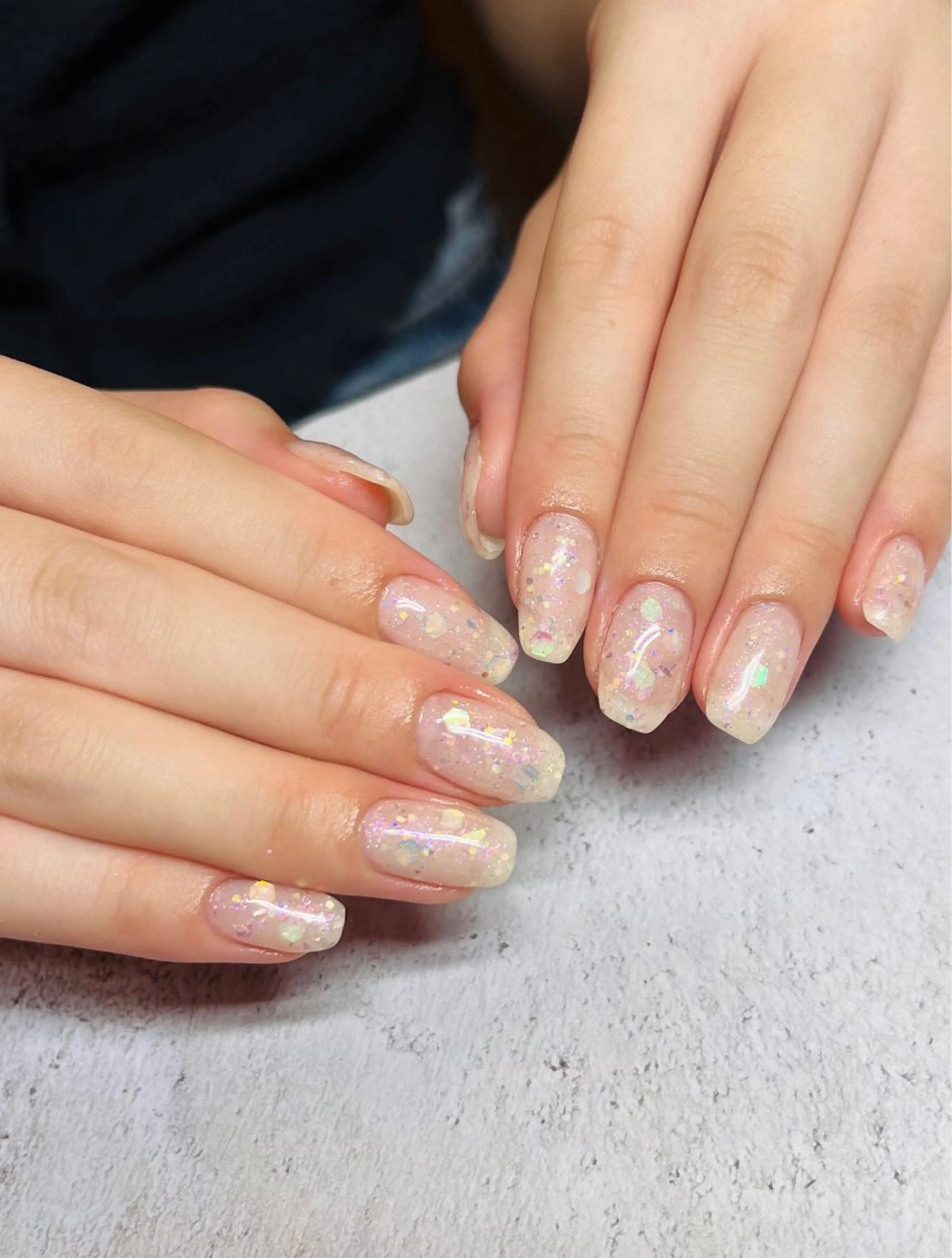 ネイル ラメ(グリッター) ワンカラーネイル ハンドネイル HazeGrass NAILのネイルデザイン