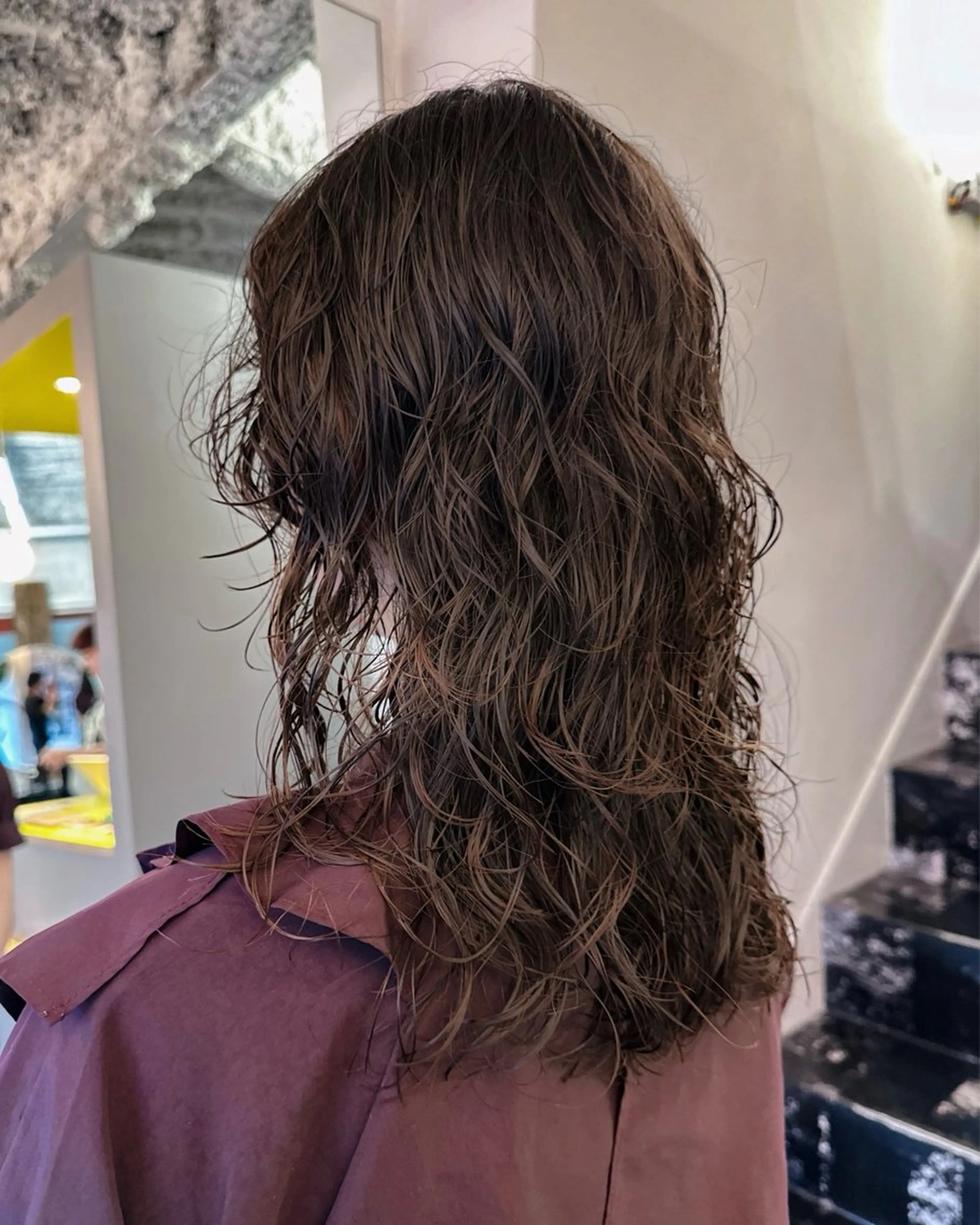 ミディアム カラー パーマ カット ヘアカラー パーマ レイヤー/パーマ /ウルフ/nabeのヘアスタイル