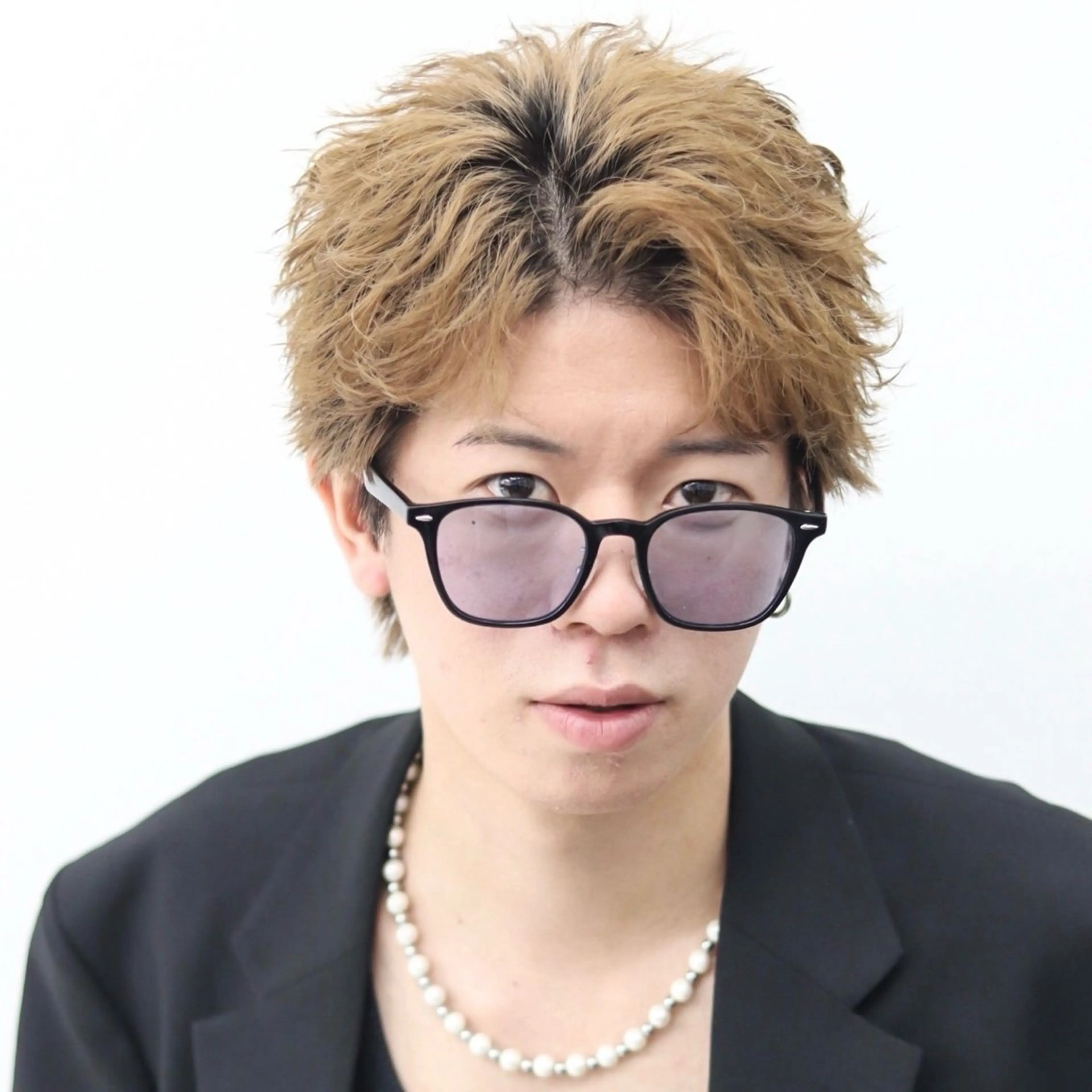 ショート カラー パーマ メンズ カット パーマ トリートメント ハイトーン/メンズマ ッシュ/KYOHEIのヘアスタイル