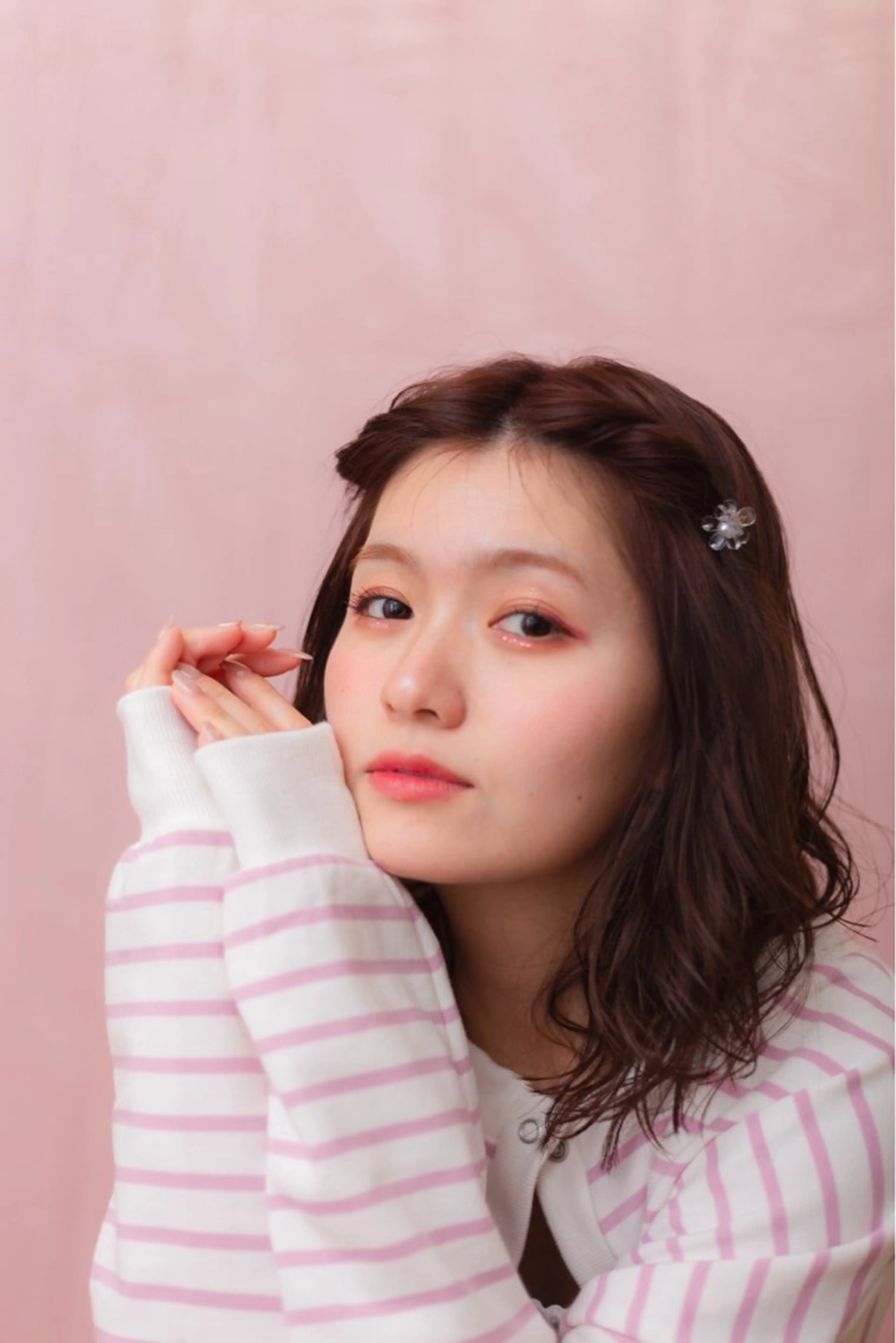 ミディアム カラー 佐藤 かののヘアスタイル