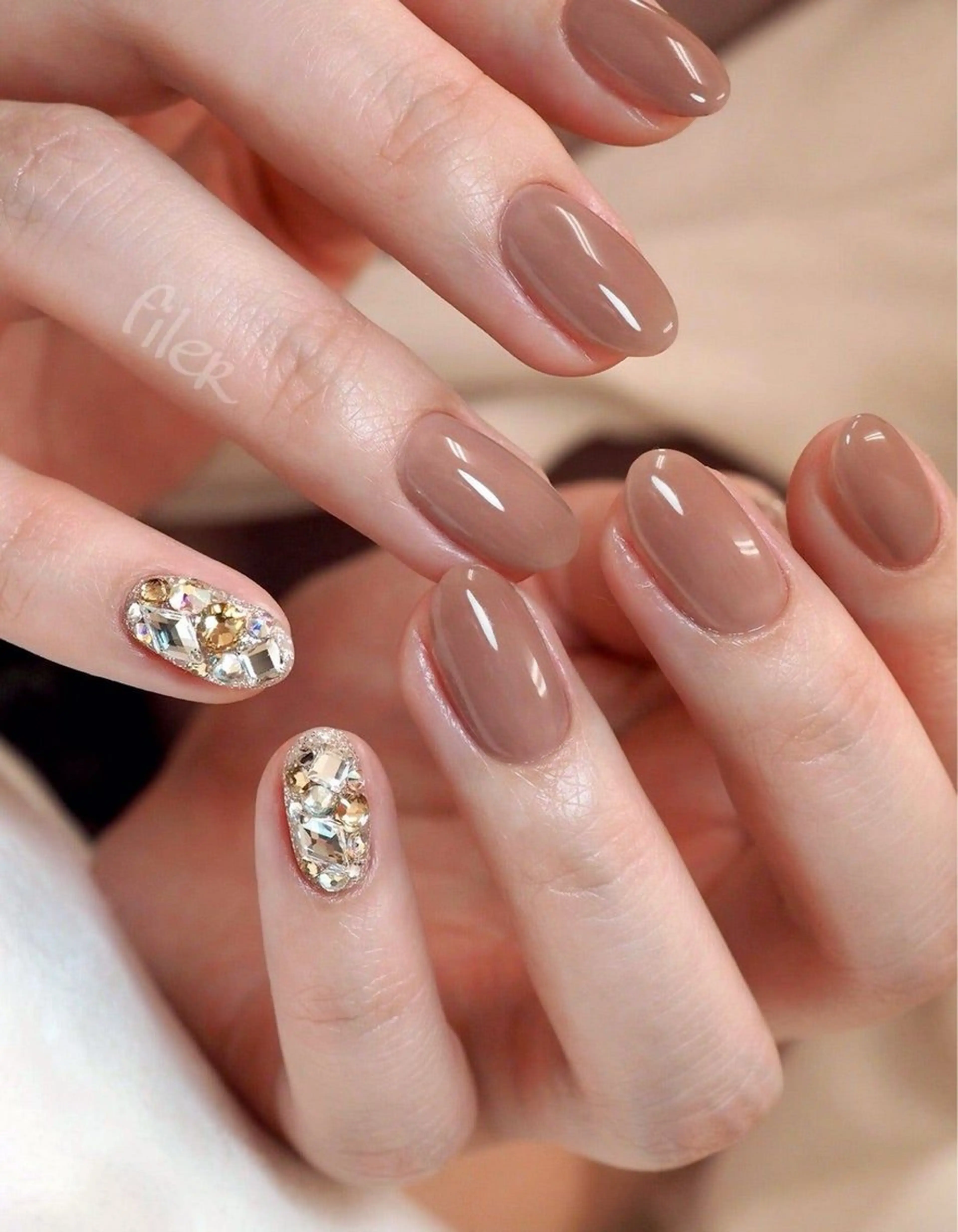 ワンカラー+2本埋め尽くしの写真