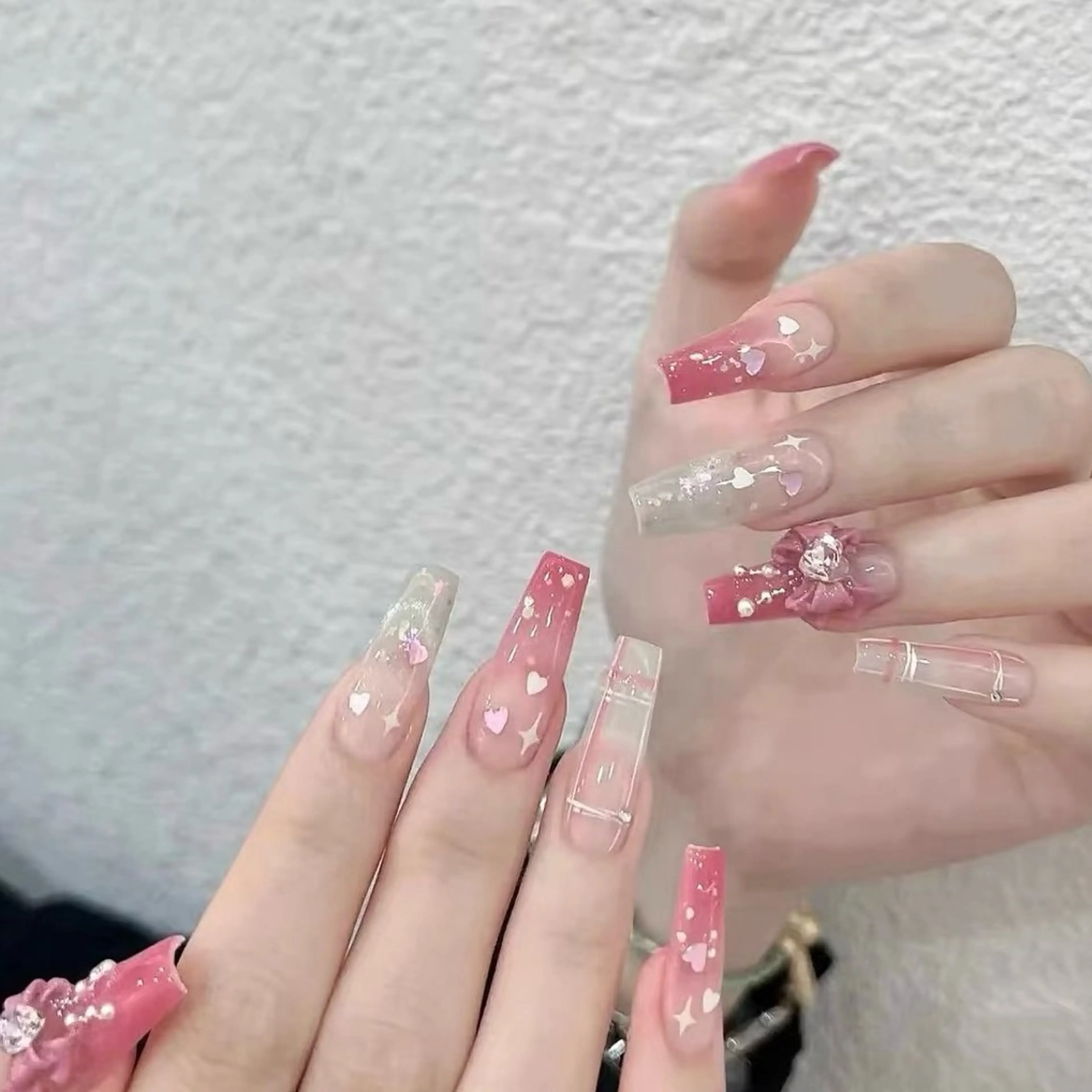 ネイル 成人式 ジェルネイル ネイルチップ ハンドネイル MoMoA Nail ネイル長さ出し専門店のネイルデザイン