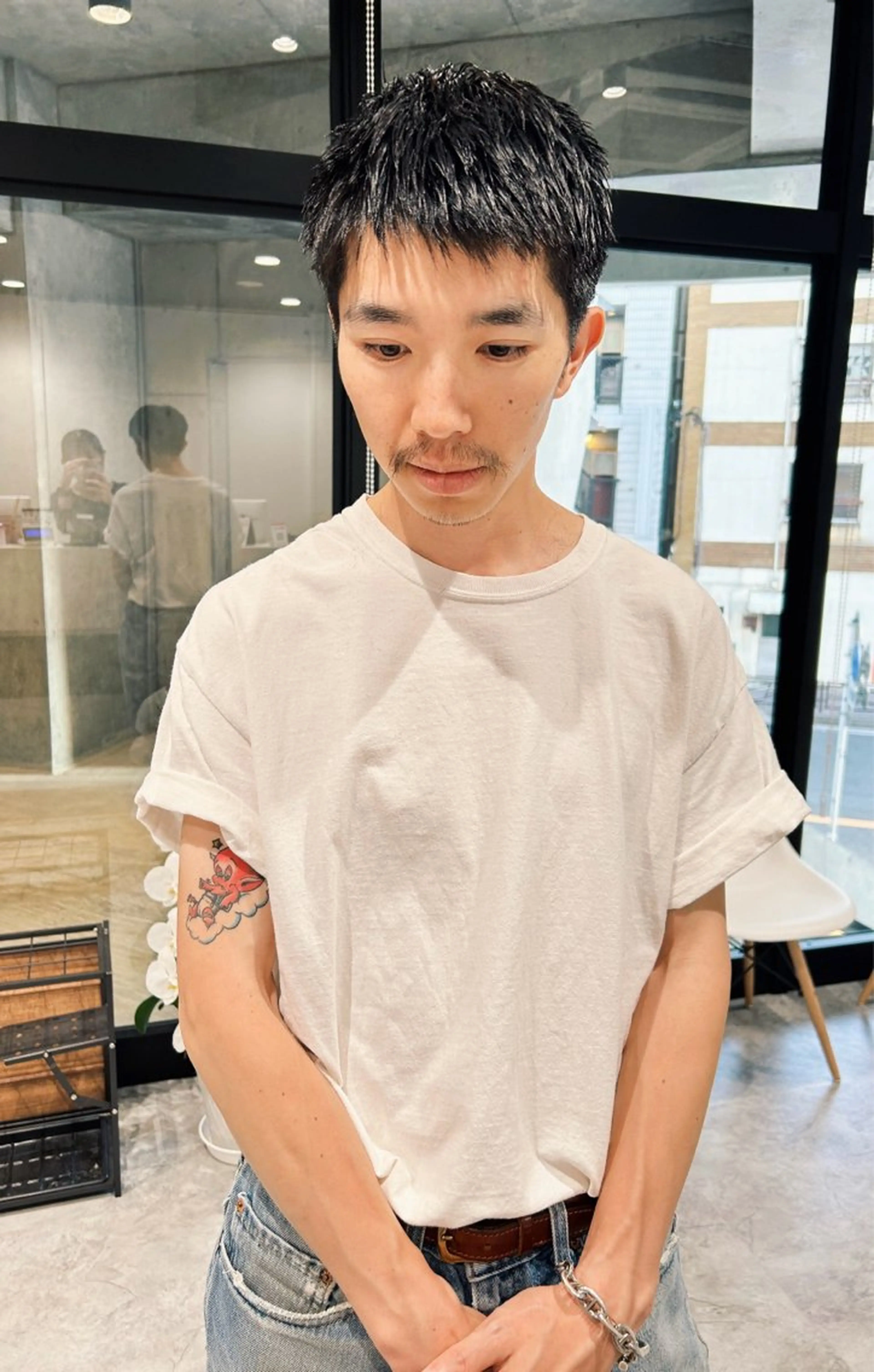 ショート メンズ カット 🫧透明感イルミナ カラー🫧三浦菜々子のヘアスタイル