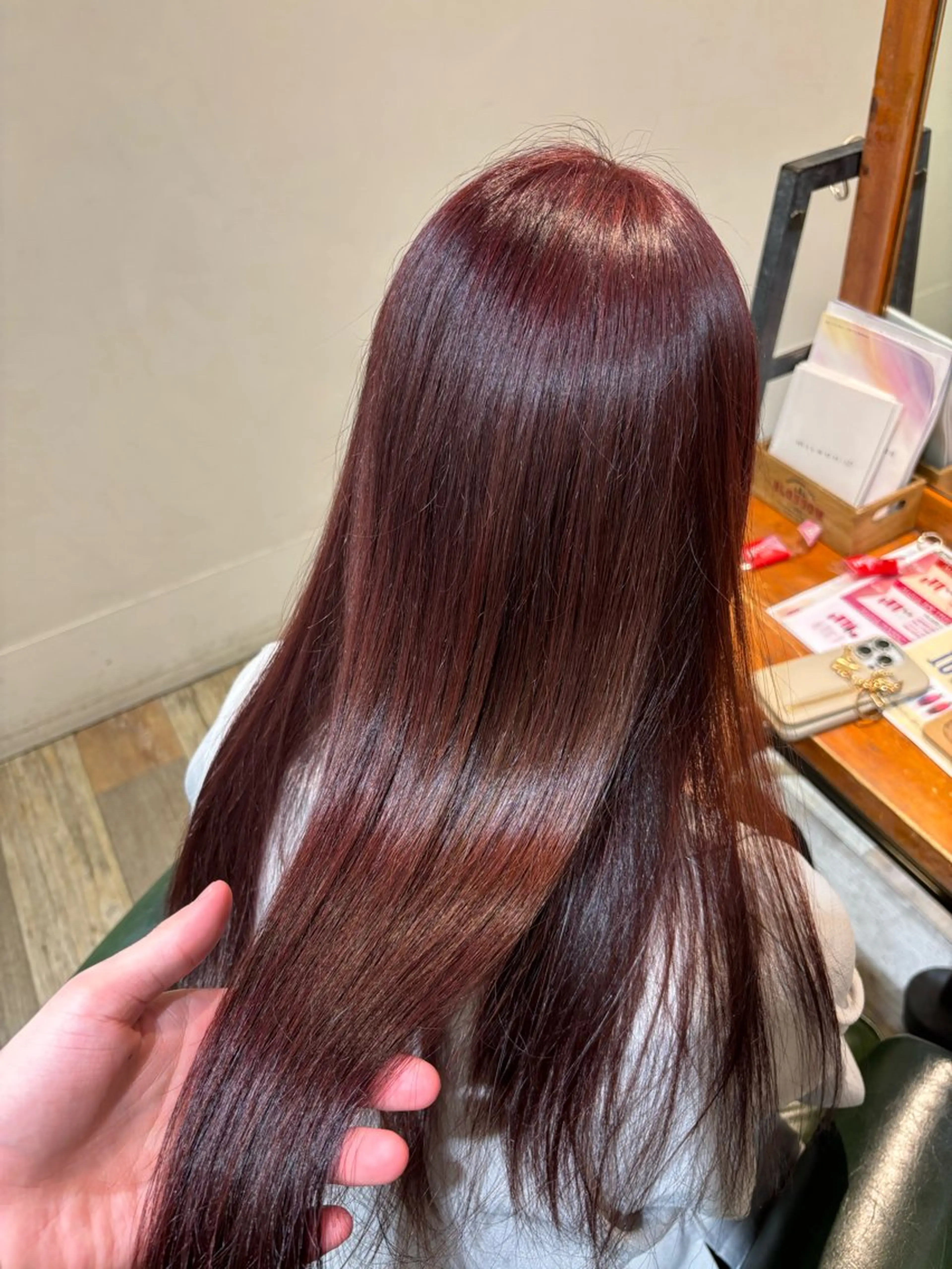 ロング カラー ブリーチなしカラー 美髪矯正・清水天空のヘアスタイル