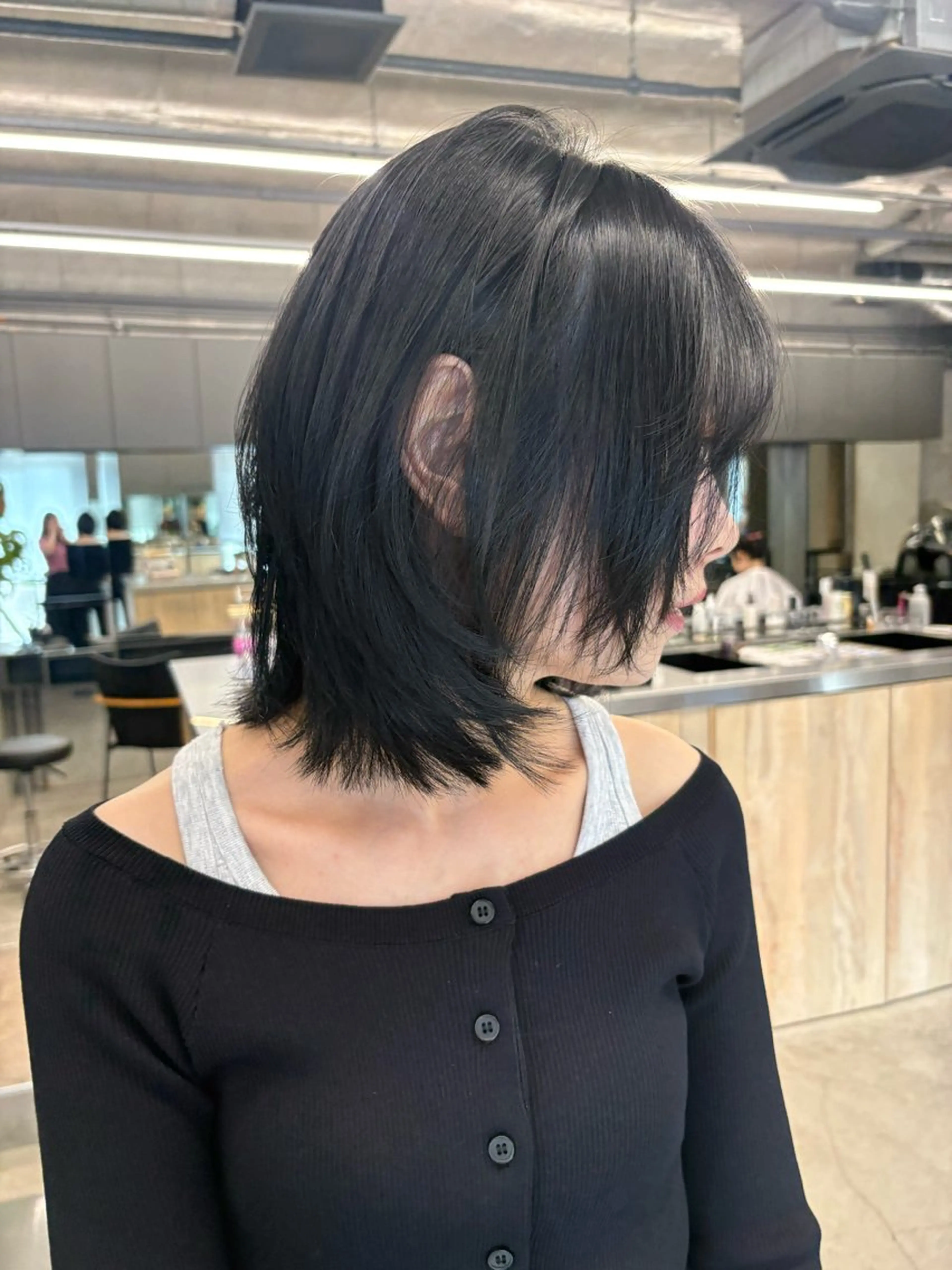 ミディアム カラー カット ヘアカラー トリートメント レイヤー/柔色 カラー/SAkiのヘアスタイル
