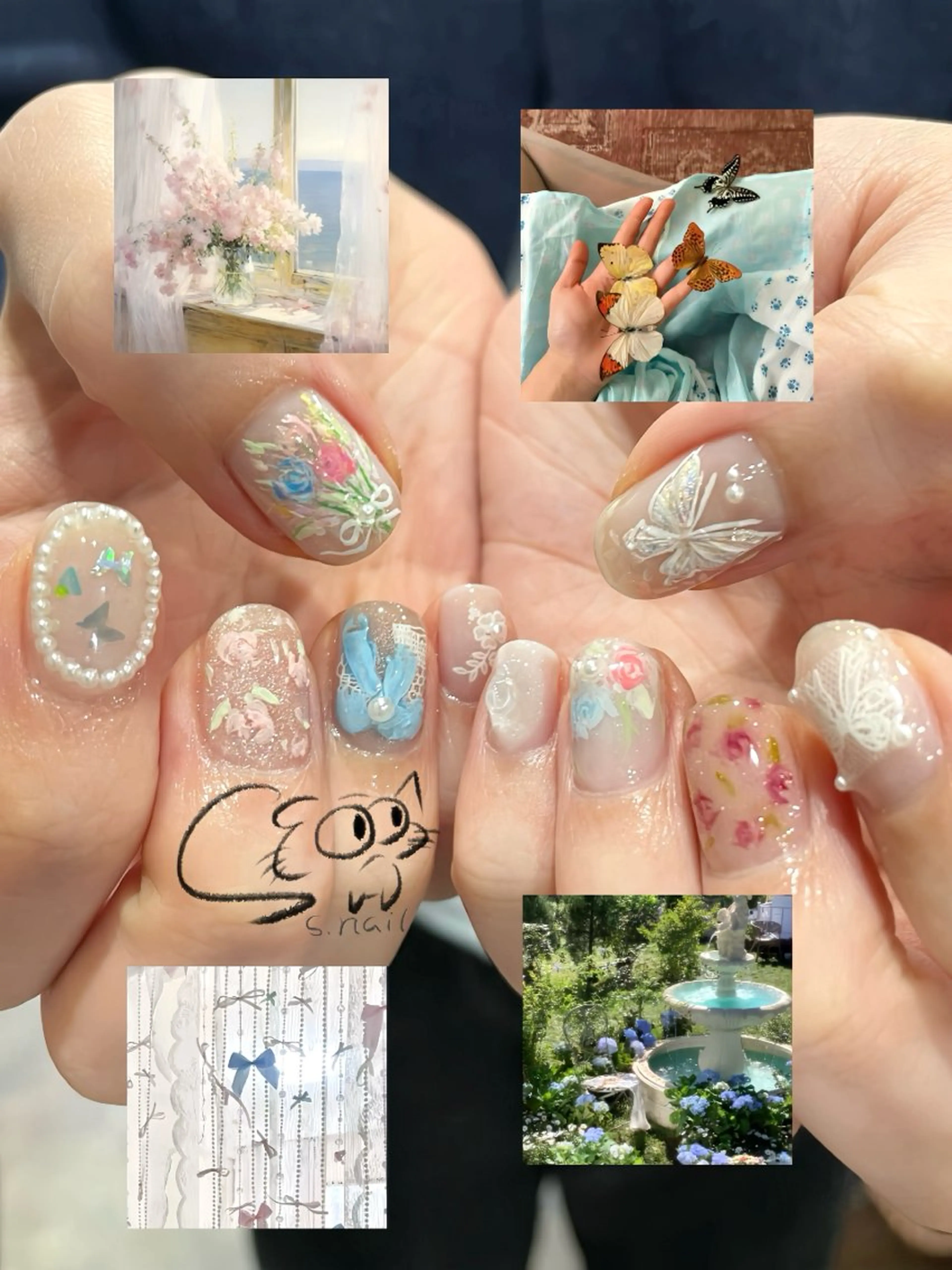 ネイル チークネイル フレンチネイル グラデーション マグネットネイル ワンカラーネイル S.nail _のネイルデザイン