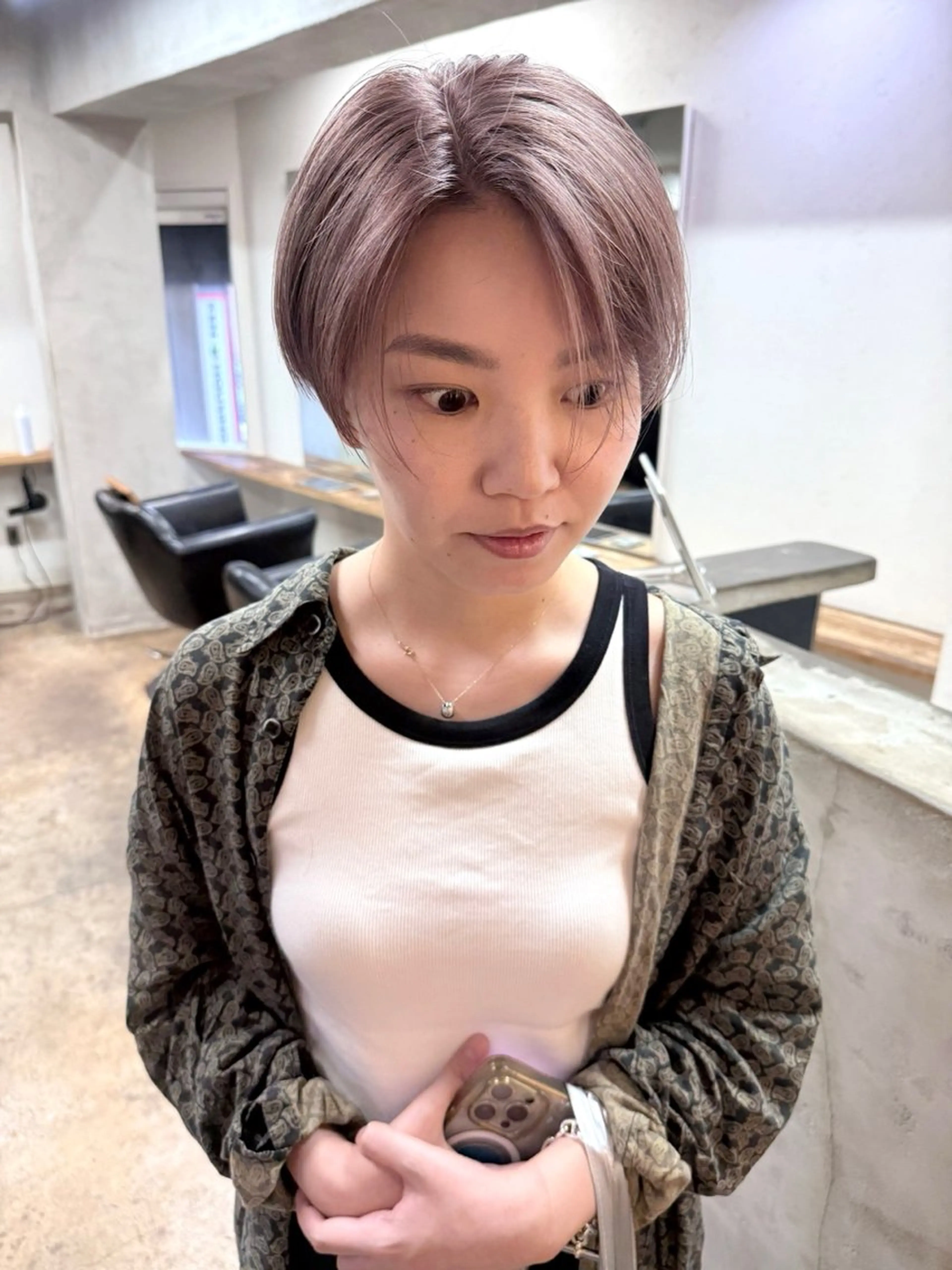 ショート カラー カット ヘアカラー トリートメント 坂本 裕介/パーマのヘアスタイル