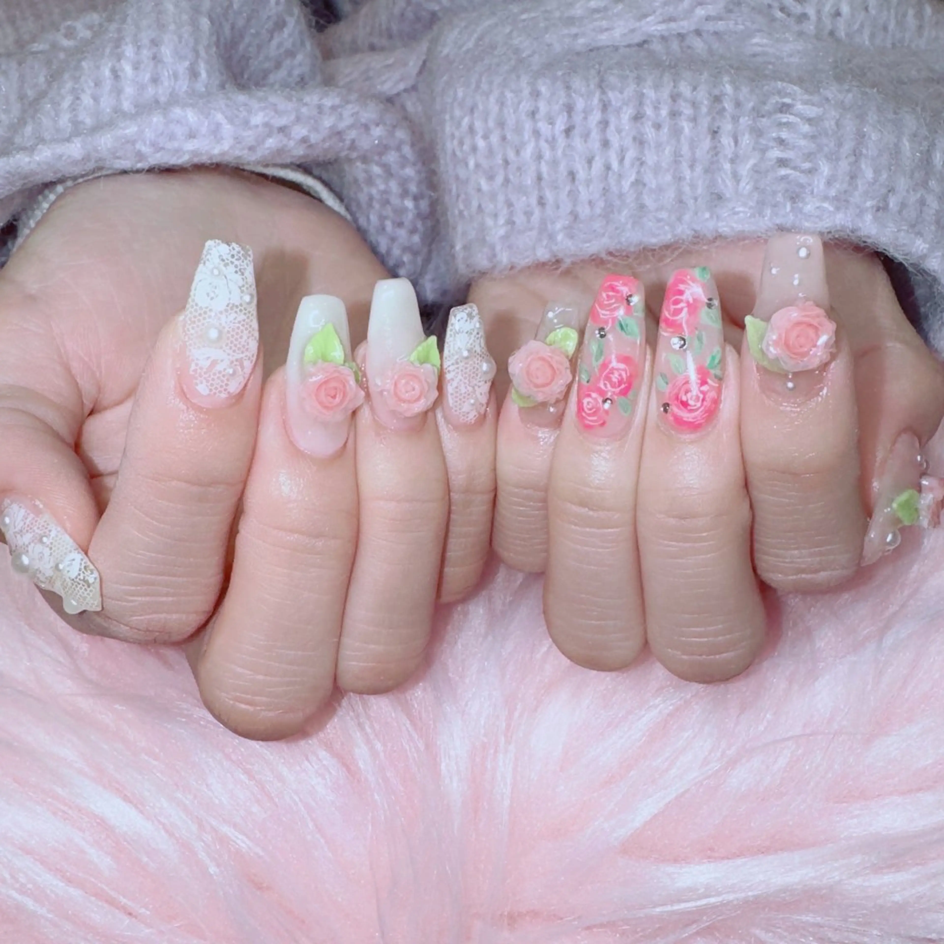 ネイル ハンドネイル RIEKO🍒 ワンホン♡推しネイルのネイルデザイン