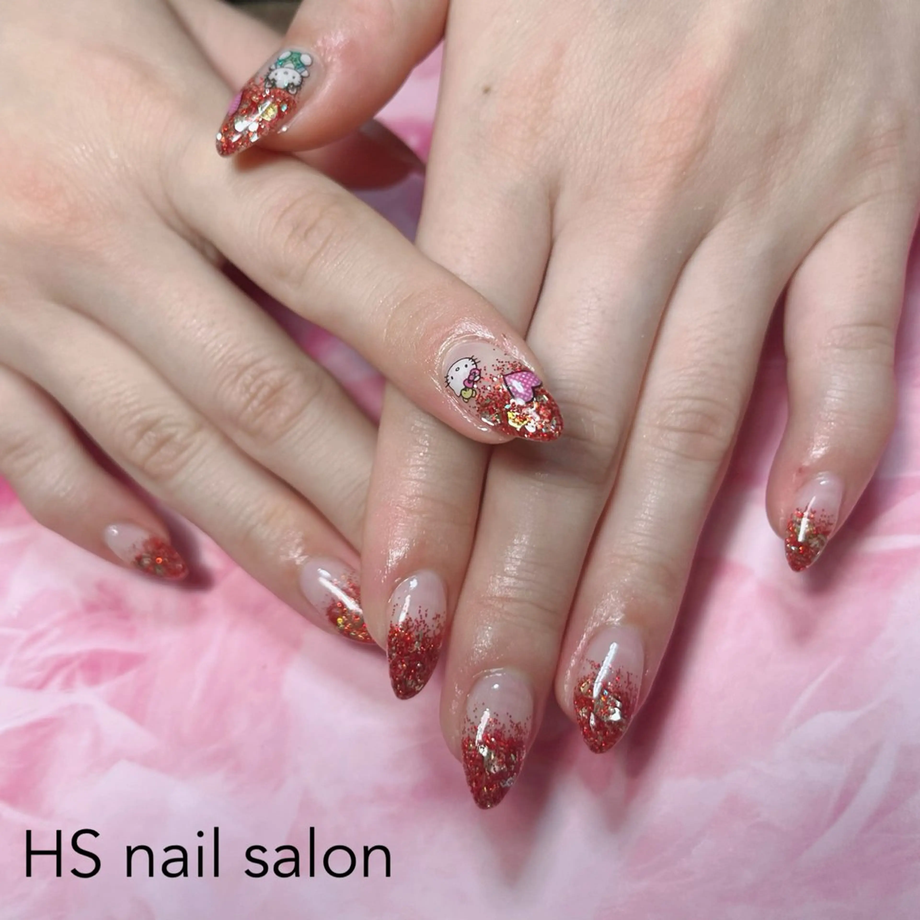 セミロング ハンドネイル hs nail salonのネイルデザイン
