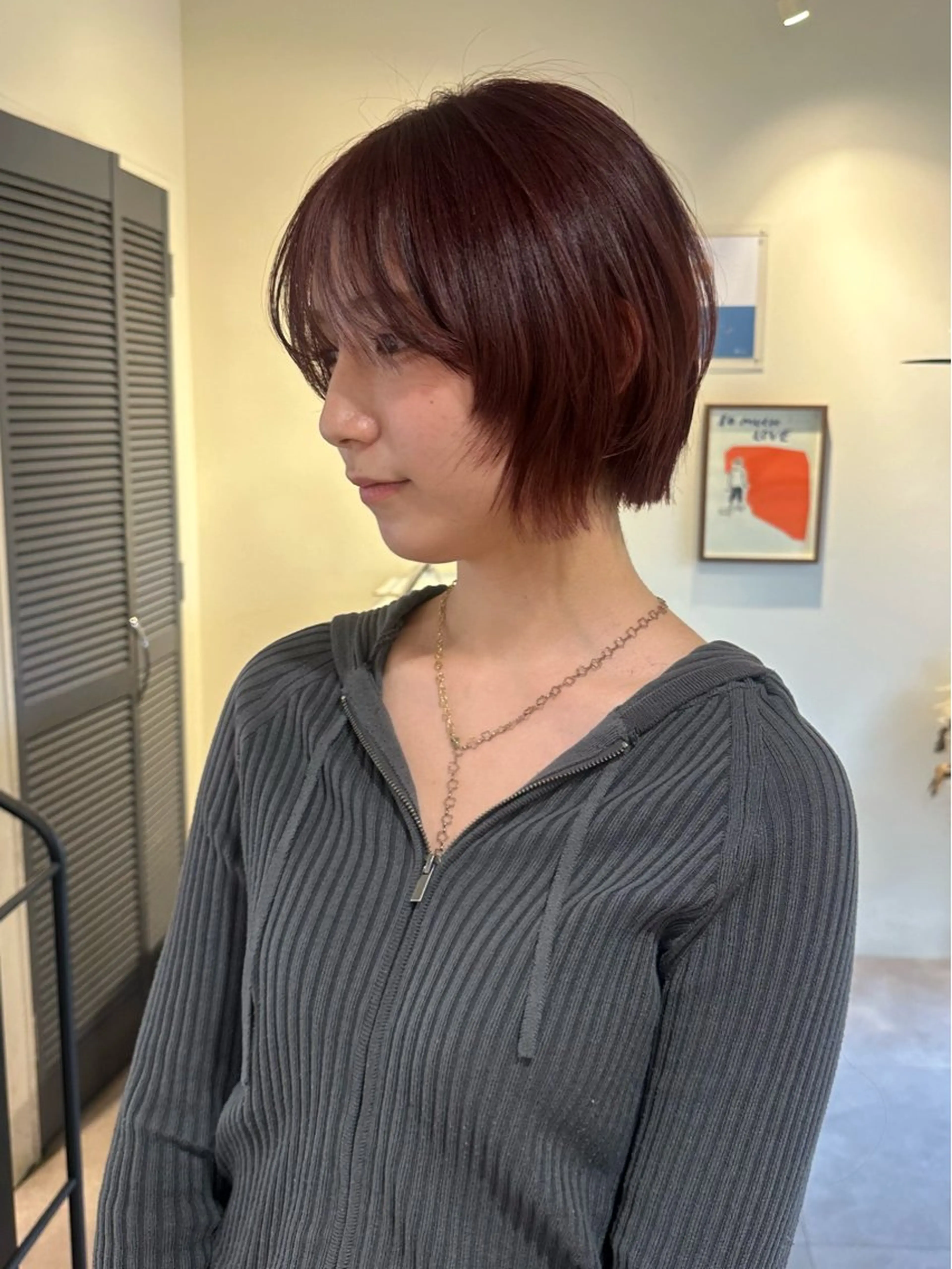 ショート カラー カット ヘアカラー HANAME 原宿美容室のヘアスタイル