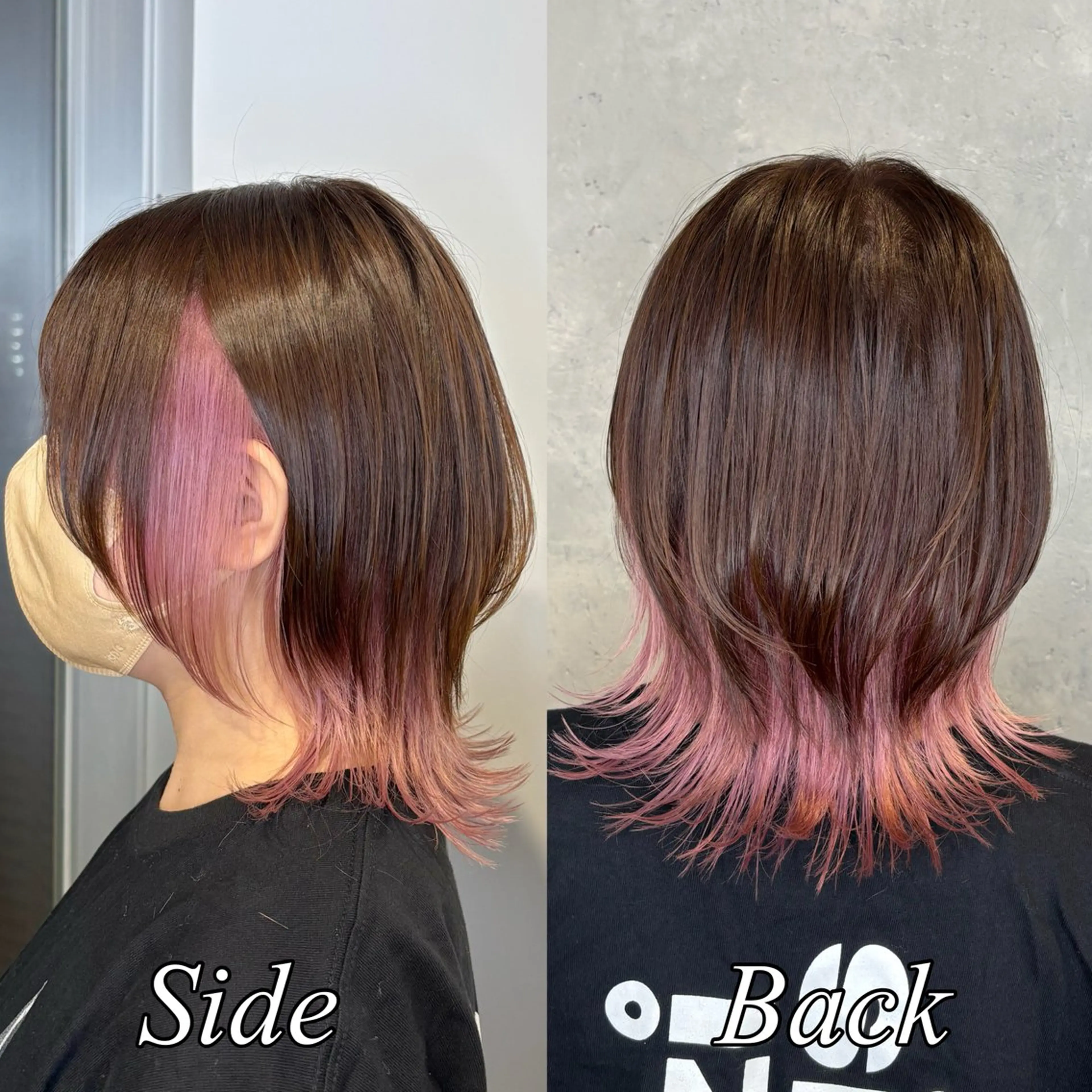 ショート カラー ヘアアレンジ インナーカラー ピンクカラー カット ヘアカラー トリートメント ｲﾝﾅｰｶﾗｰ屋さん 🫧伊藤拓実のヘアスタイル