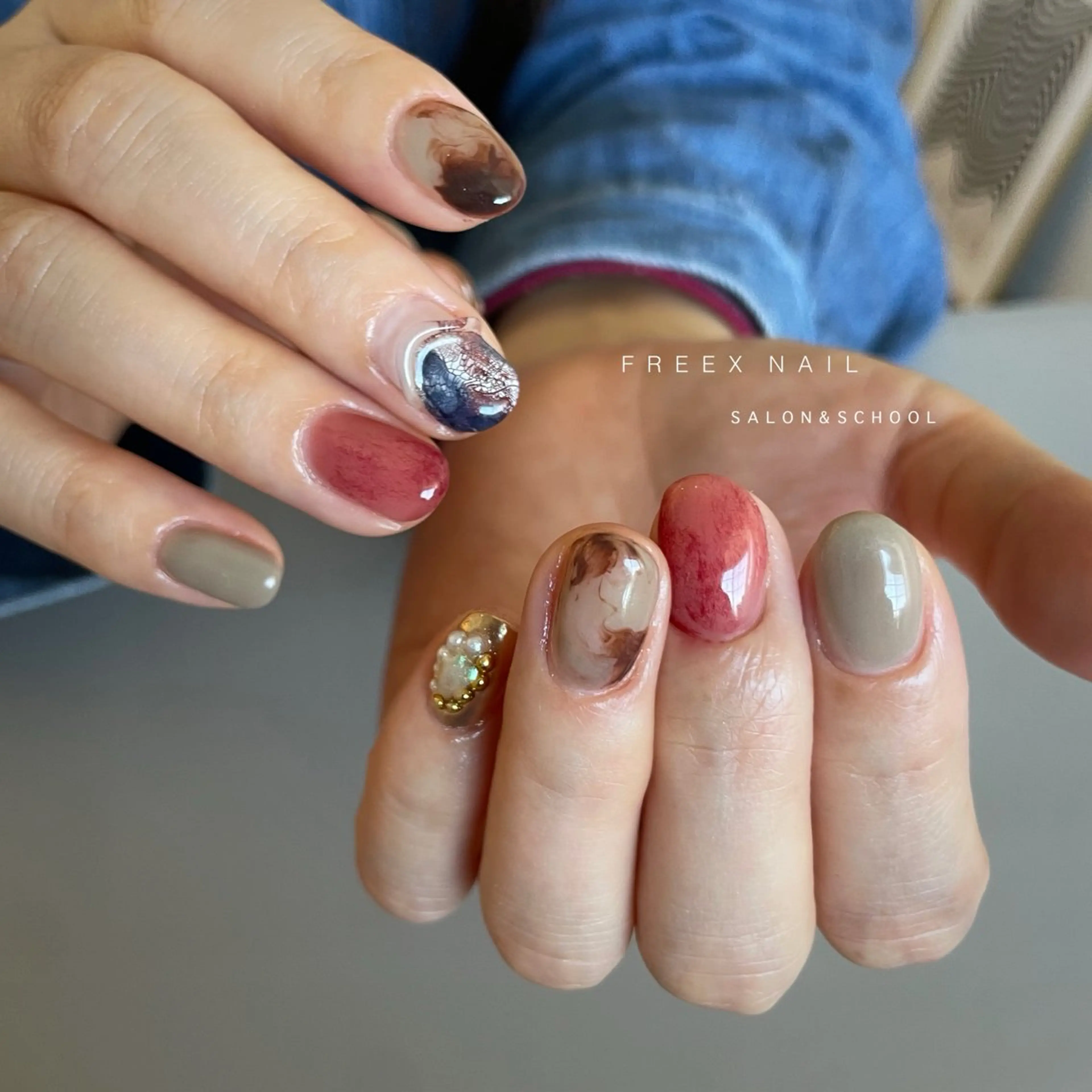 ネイル ニュアンスネイル ハンドネイル ハンドケア freex nail /ニュアンス/個性派のネイルデザイン