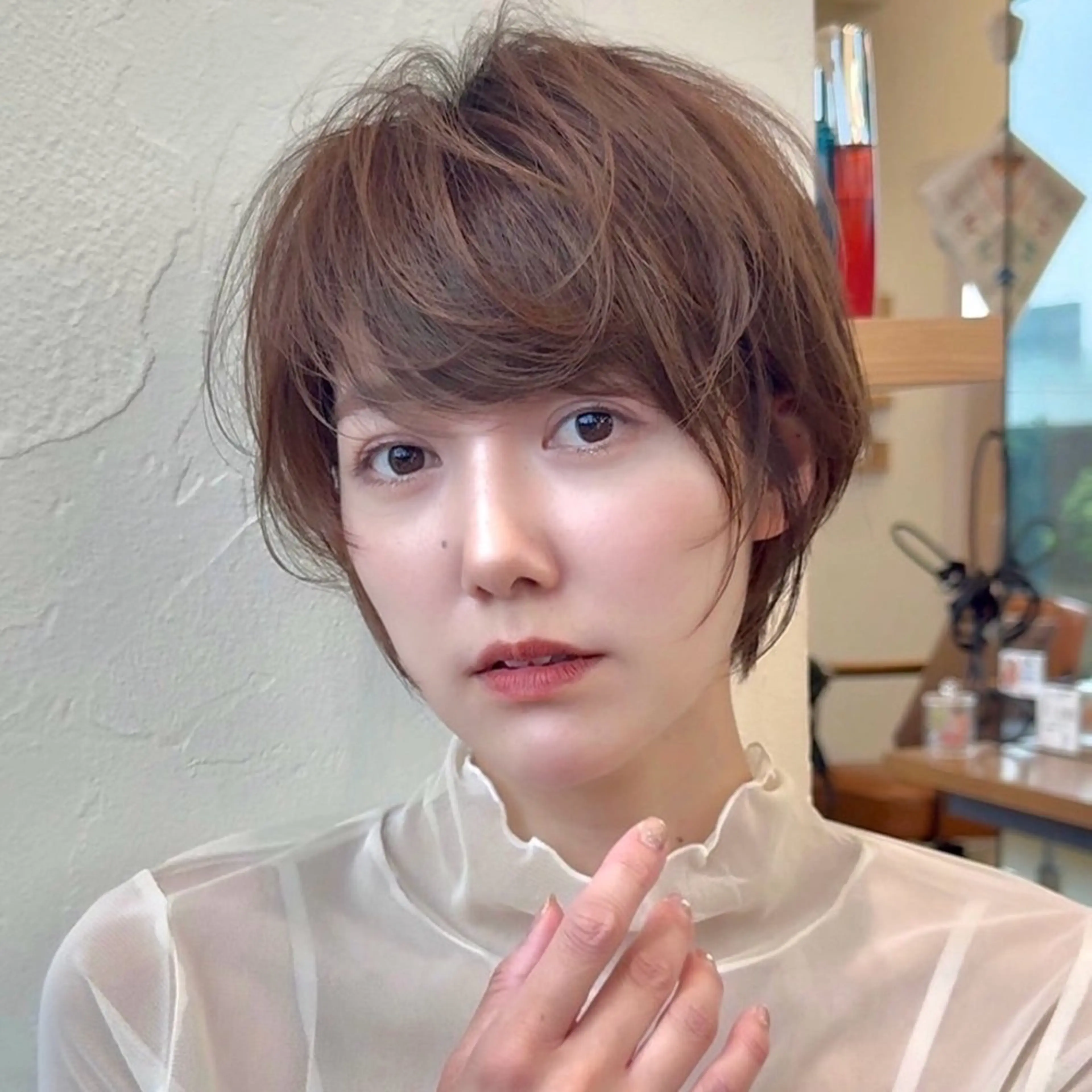 ショート 結べるレイヤーカット /カラー/あさかのヘアスタイル