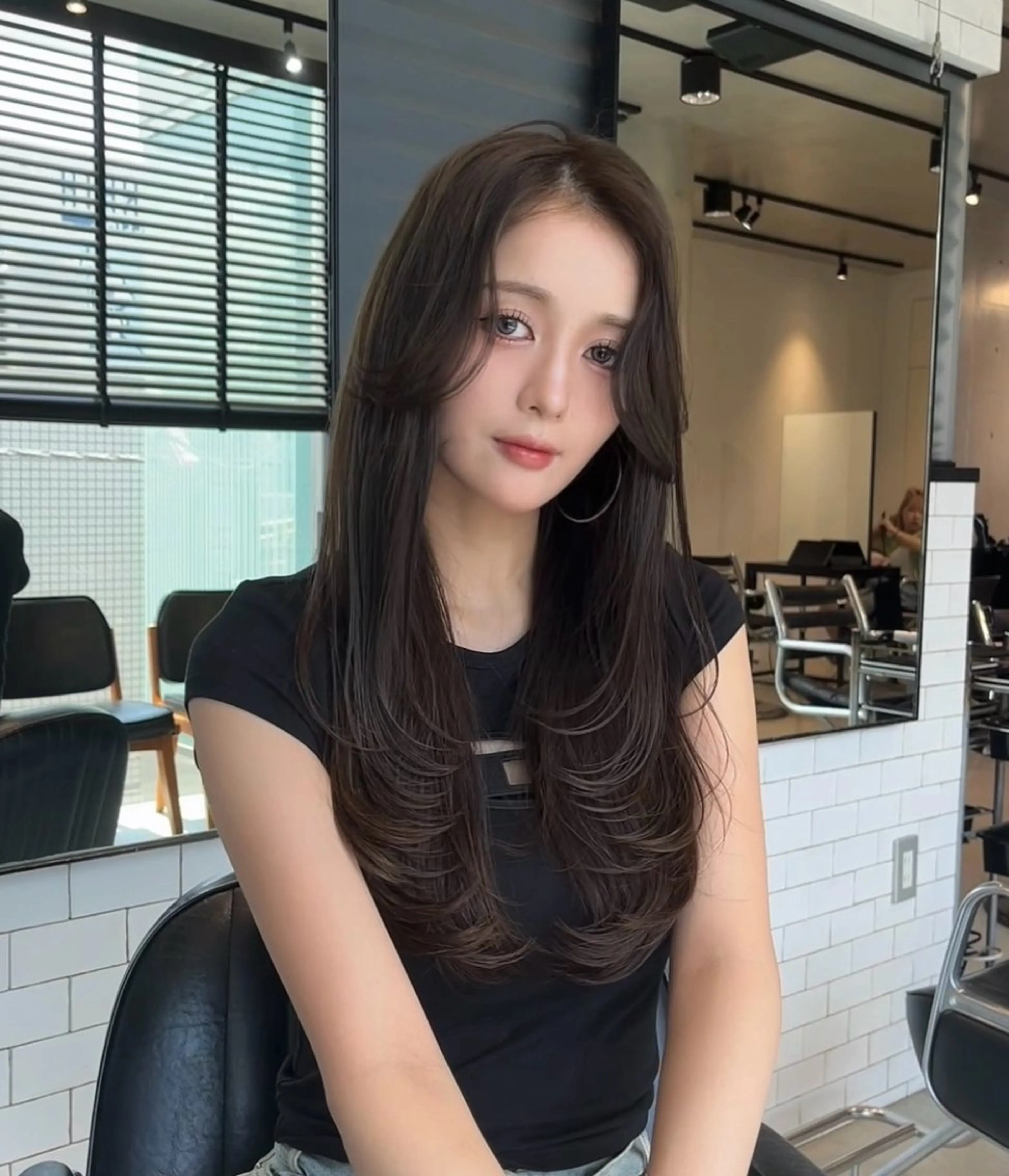 ロング カラー カット ヘアカラー トリートメント 🌫️大人韓国ヘア 🌫️naoyaのヘアスタイル