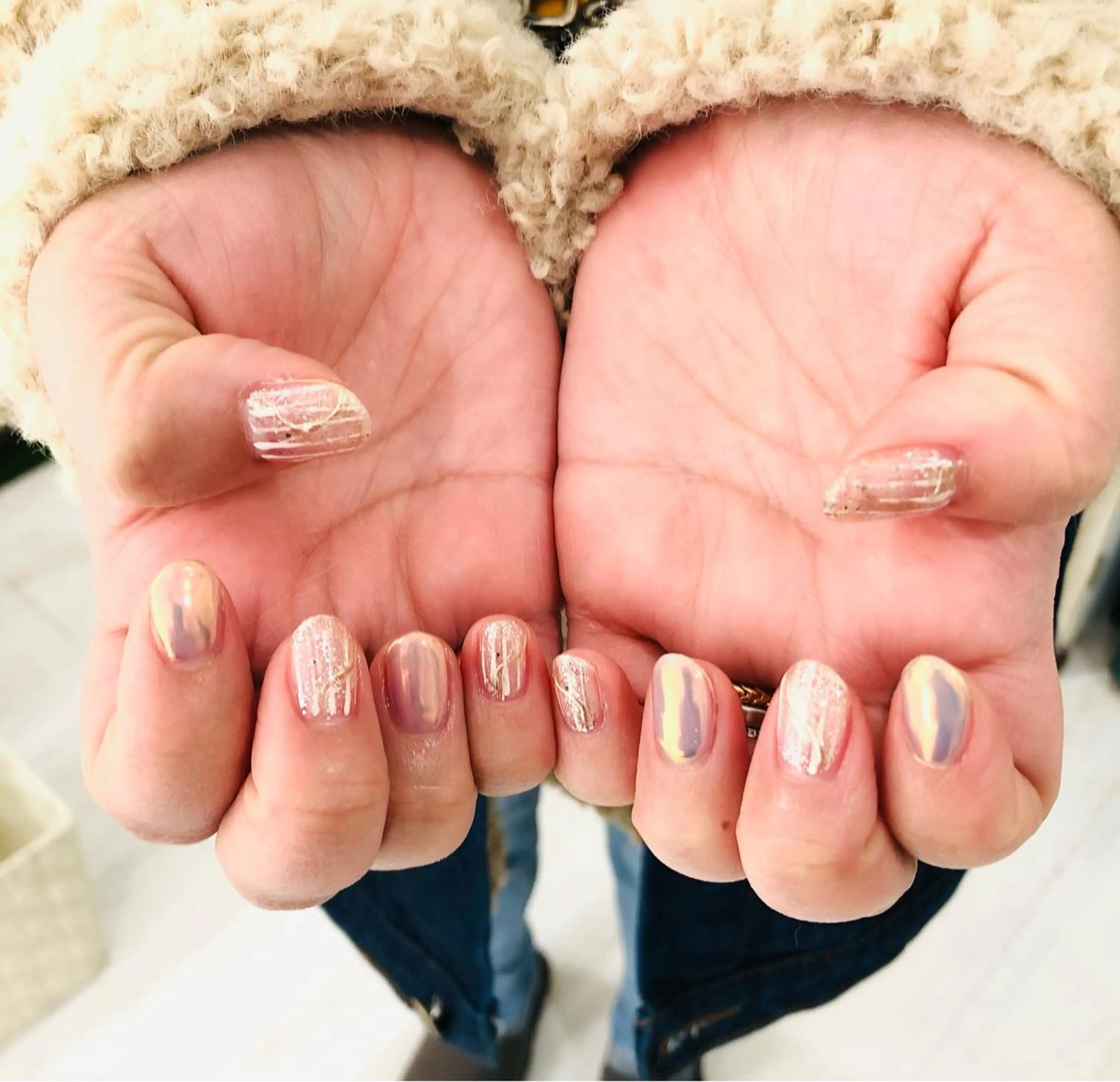 ネイル ミラーネイル ニュアンスネイル H3 hitoのネイルデザイン