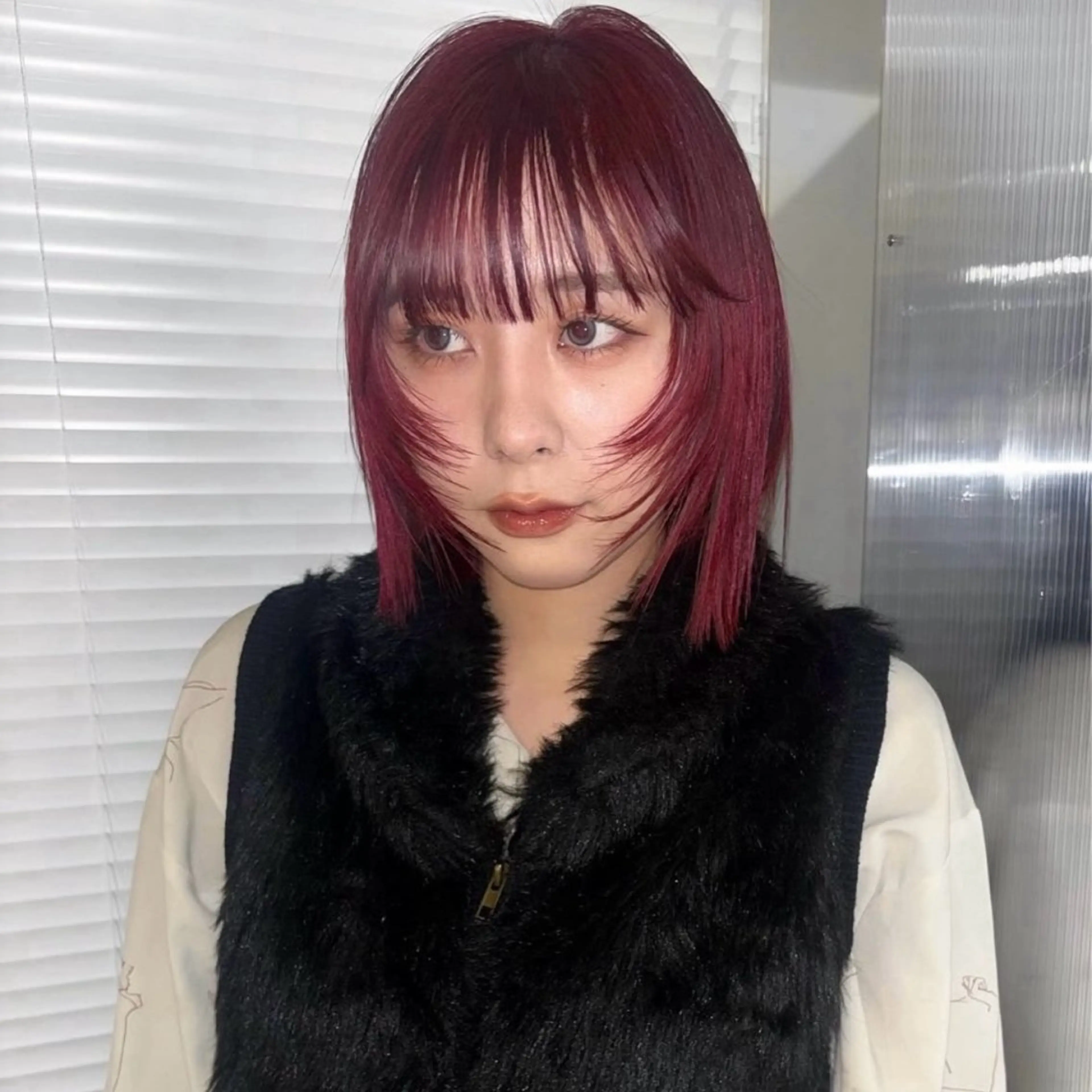 ミディアム カラー ヘアカラー フクタ ヒナタのヘアスタイル