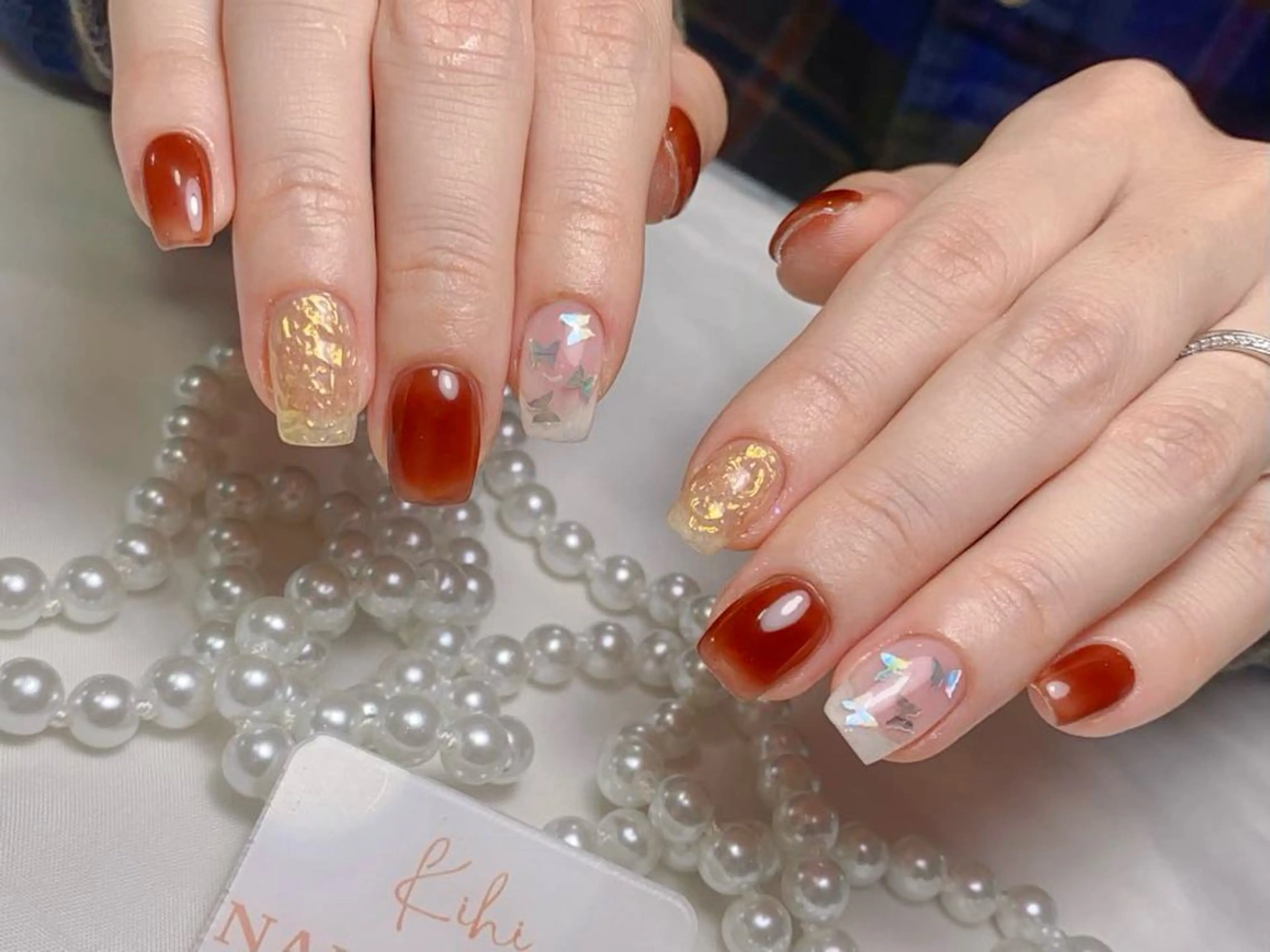 ネイル アートネイル フレンチネイル ジェルネイル グラデーション 韓国ネイル ハンドネイル ハンドケア さくら💮💮 【オフ無料】のネイルデザイン