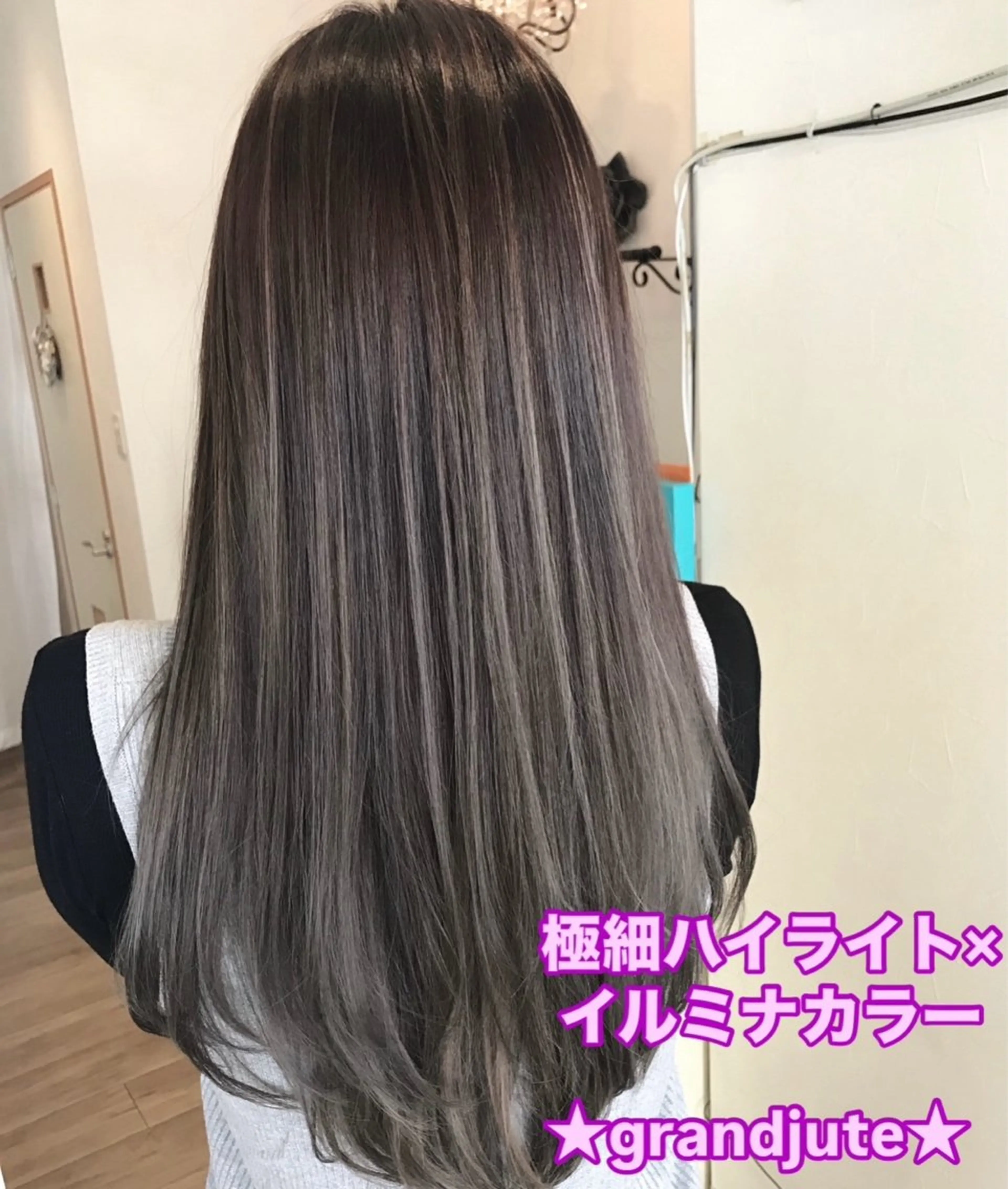ミディアム カラー イルミナカラー カット ヘアカラー grand juteのヘアスタイル