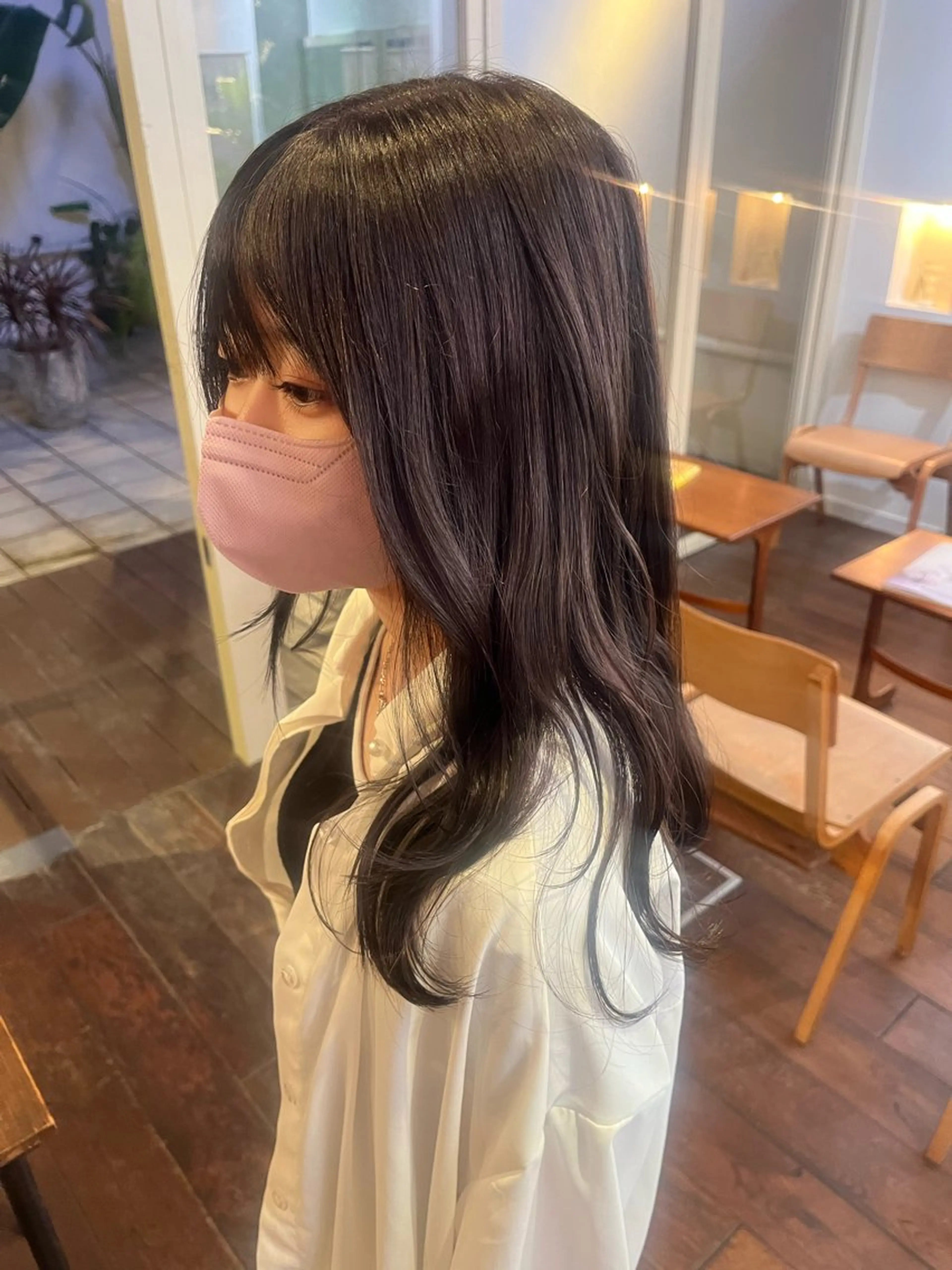 ロング カラー くいた あやなのヘアスタイル