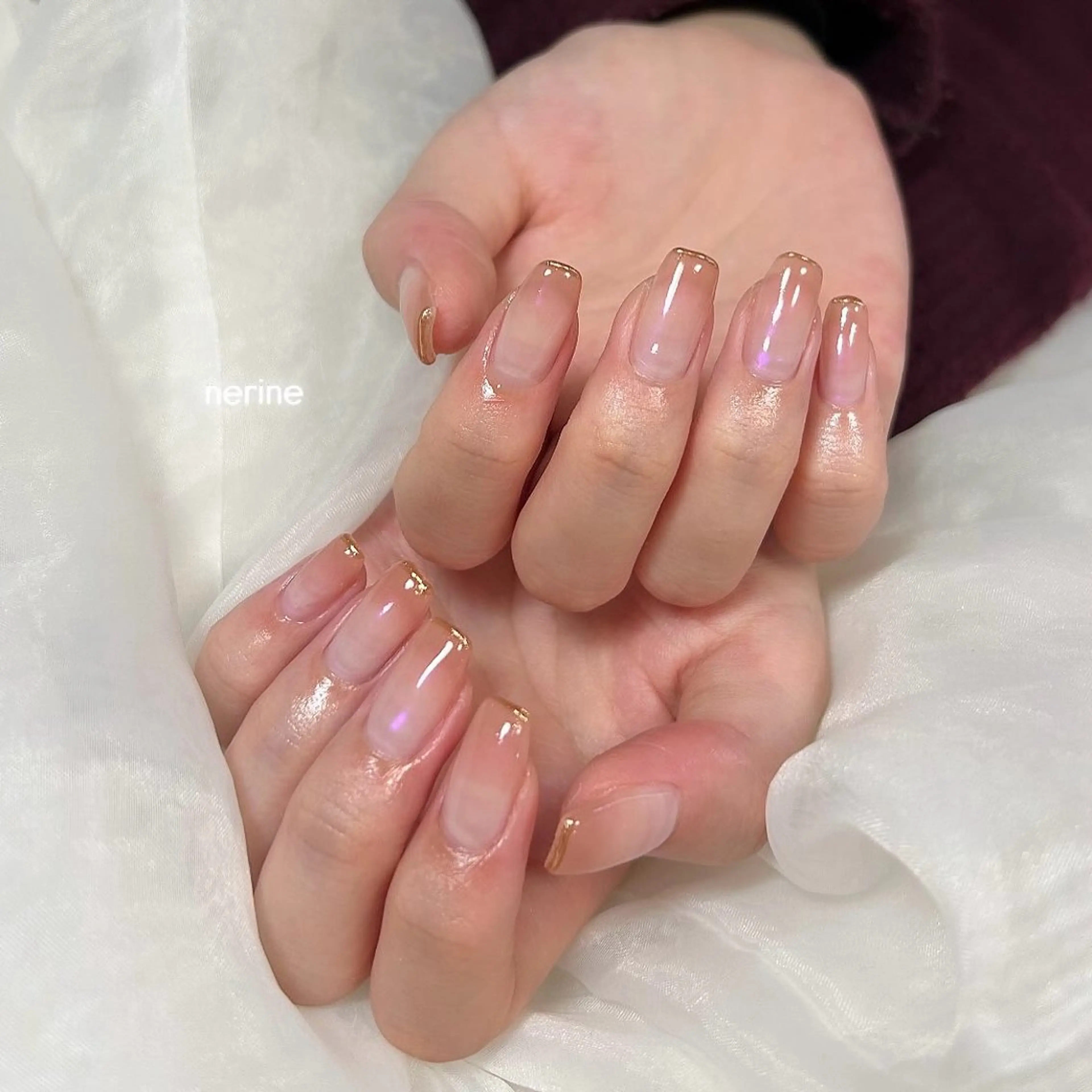 ネイル オーロラネイル ハンドネイル nail salon nerineのネイルデザイン