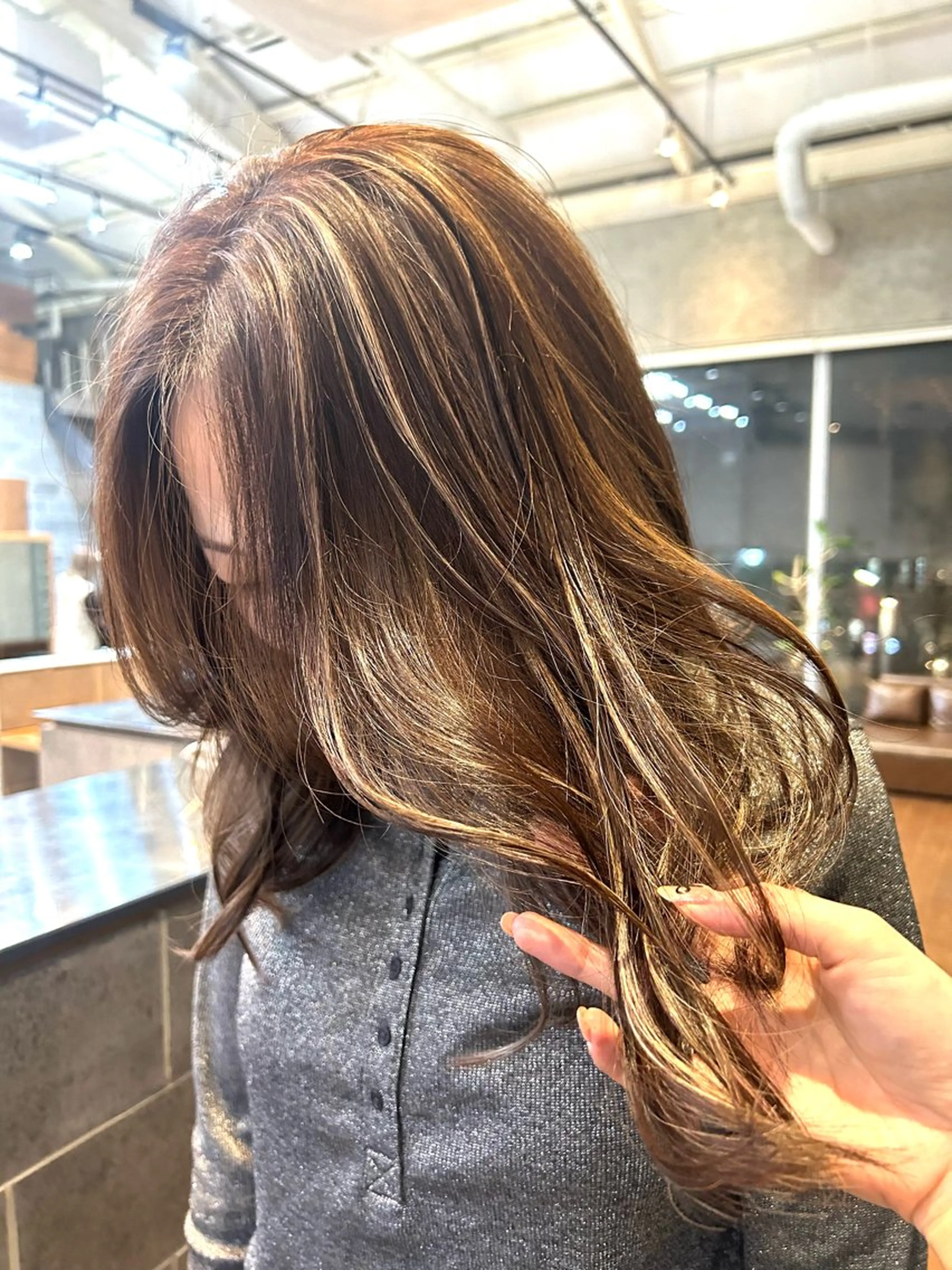 ロング カラー 🤡暖色レイヤー 🤡みさきのヘアスタイル