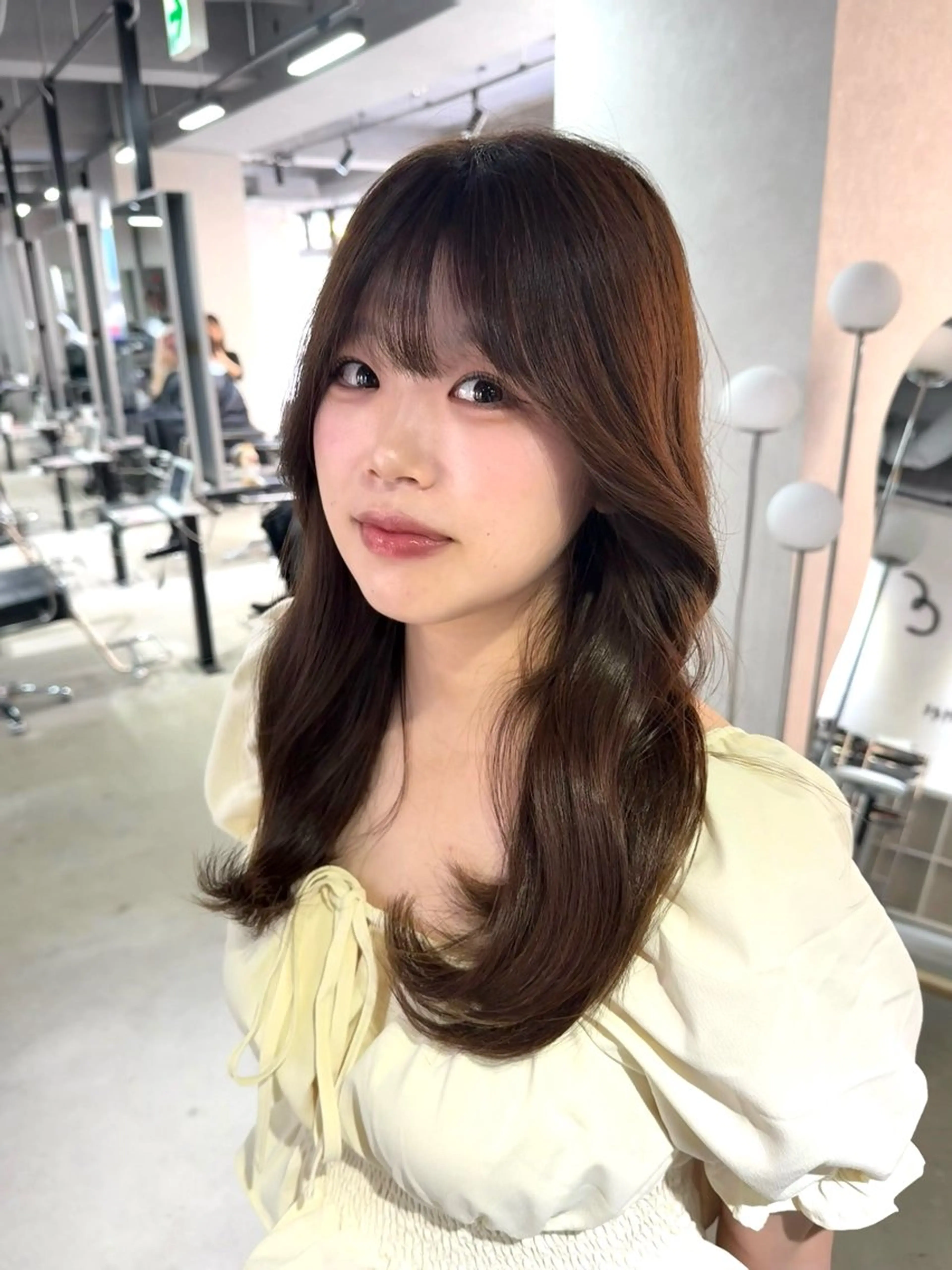 ミディアム カラー 心斎橋/レイヤー/艶 カラー/Haruhiのヘアスタイル