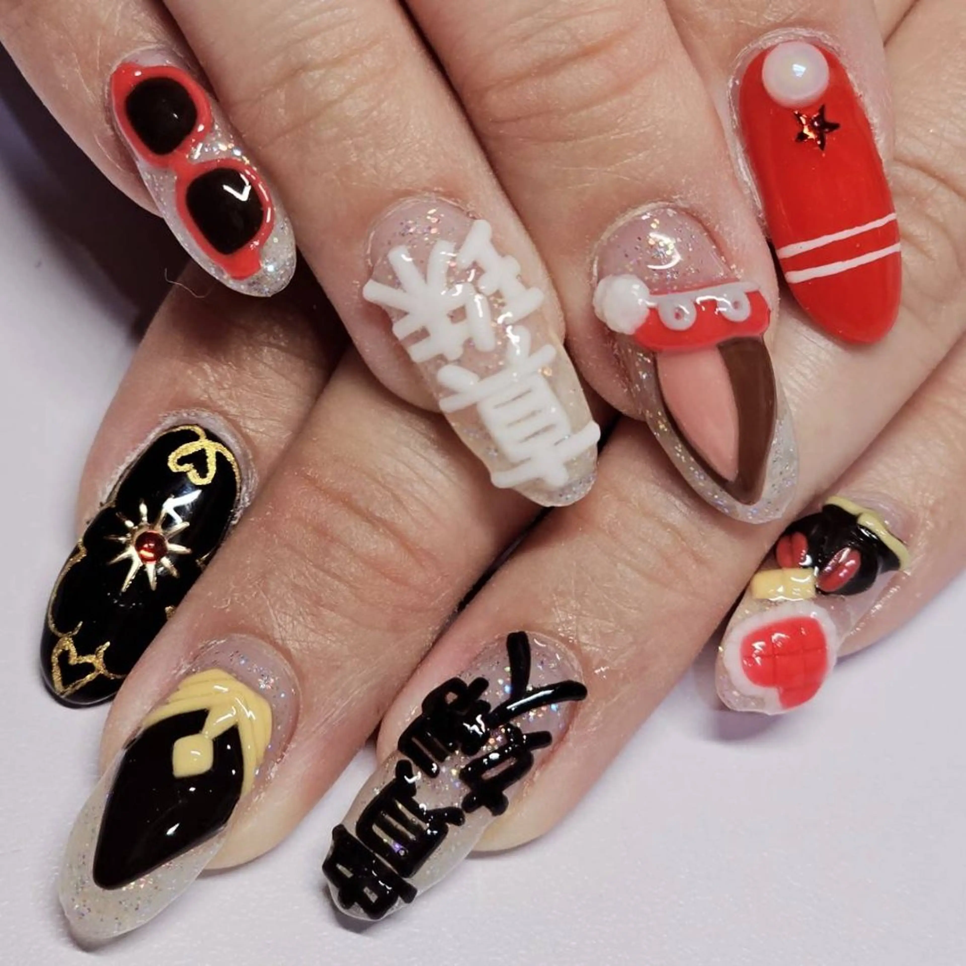 ネイル アートネイル クリアネイル ラメ(グリッター) ワンカラーネイル ハンドネイル よしだ ひろきのネイルデザイン