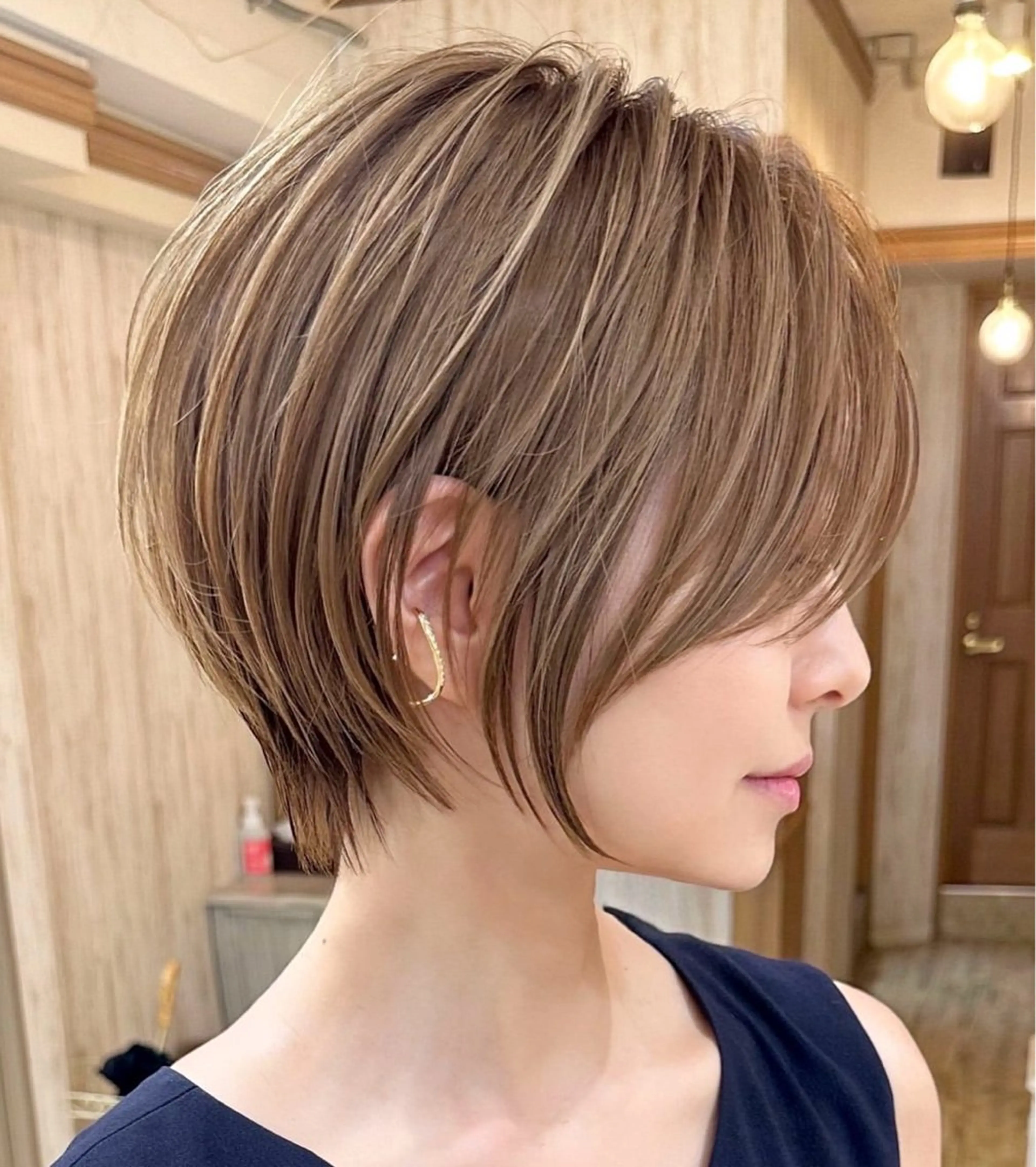 ショート お顔まわりカット たなかちなみ🦤♡のヘアスタイル