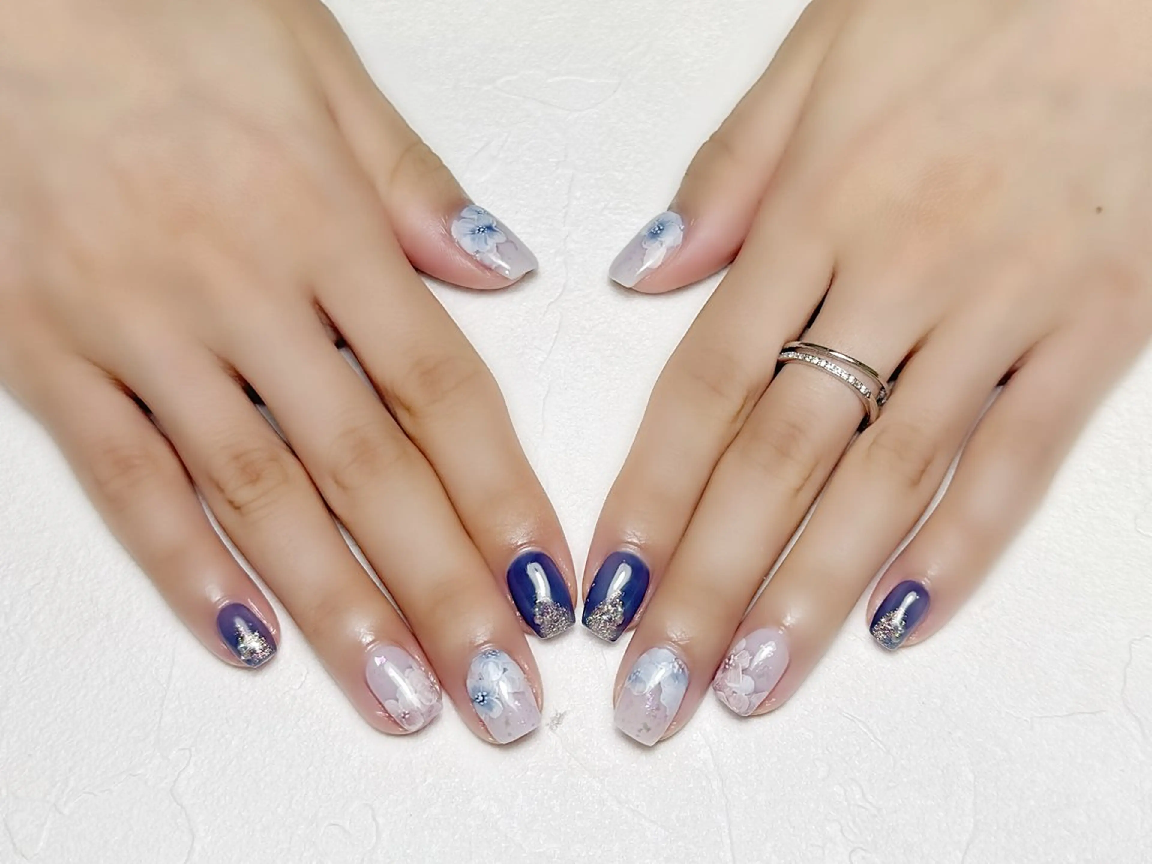 ネイル フラワーネイル オフィスネイル 夏ネイル rouse nail RISATOのネイルデザイン
