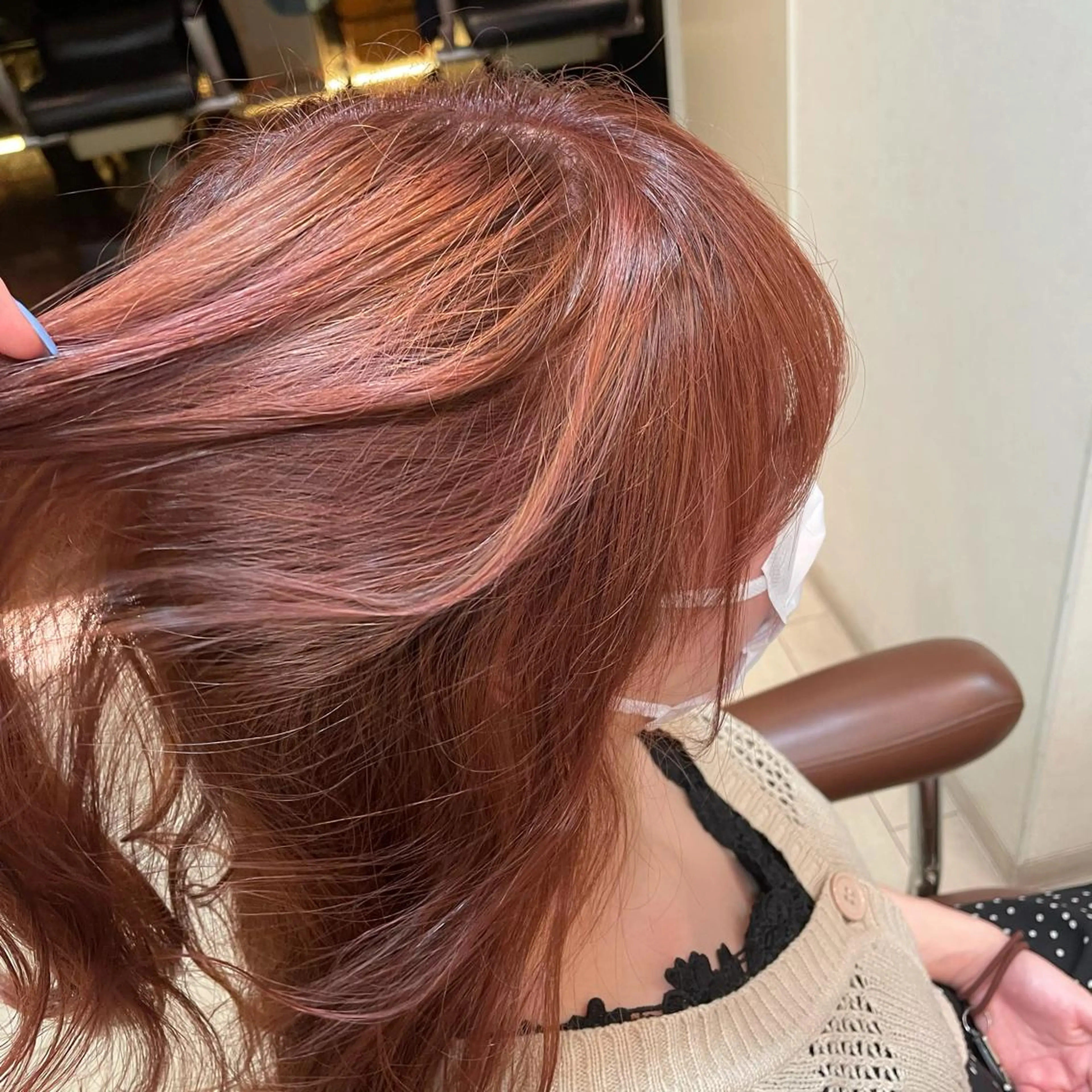 セミロング カラー 天王寺ハイトーン rinkaのヘアスタイル