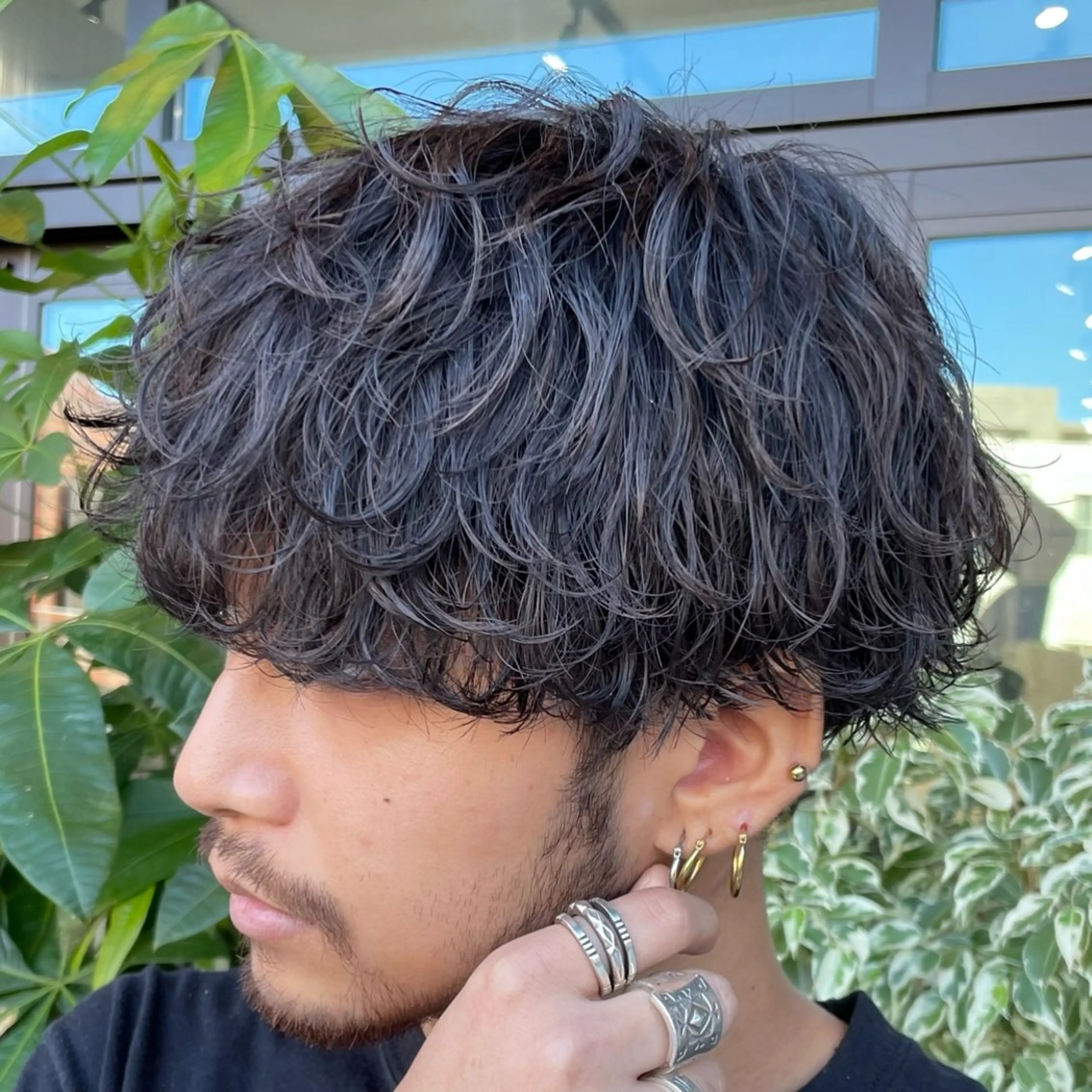 ミディアム パーマ ヘアアレンジ メンズ fifth 石川 凪のヘアスタイル