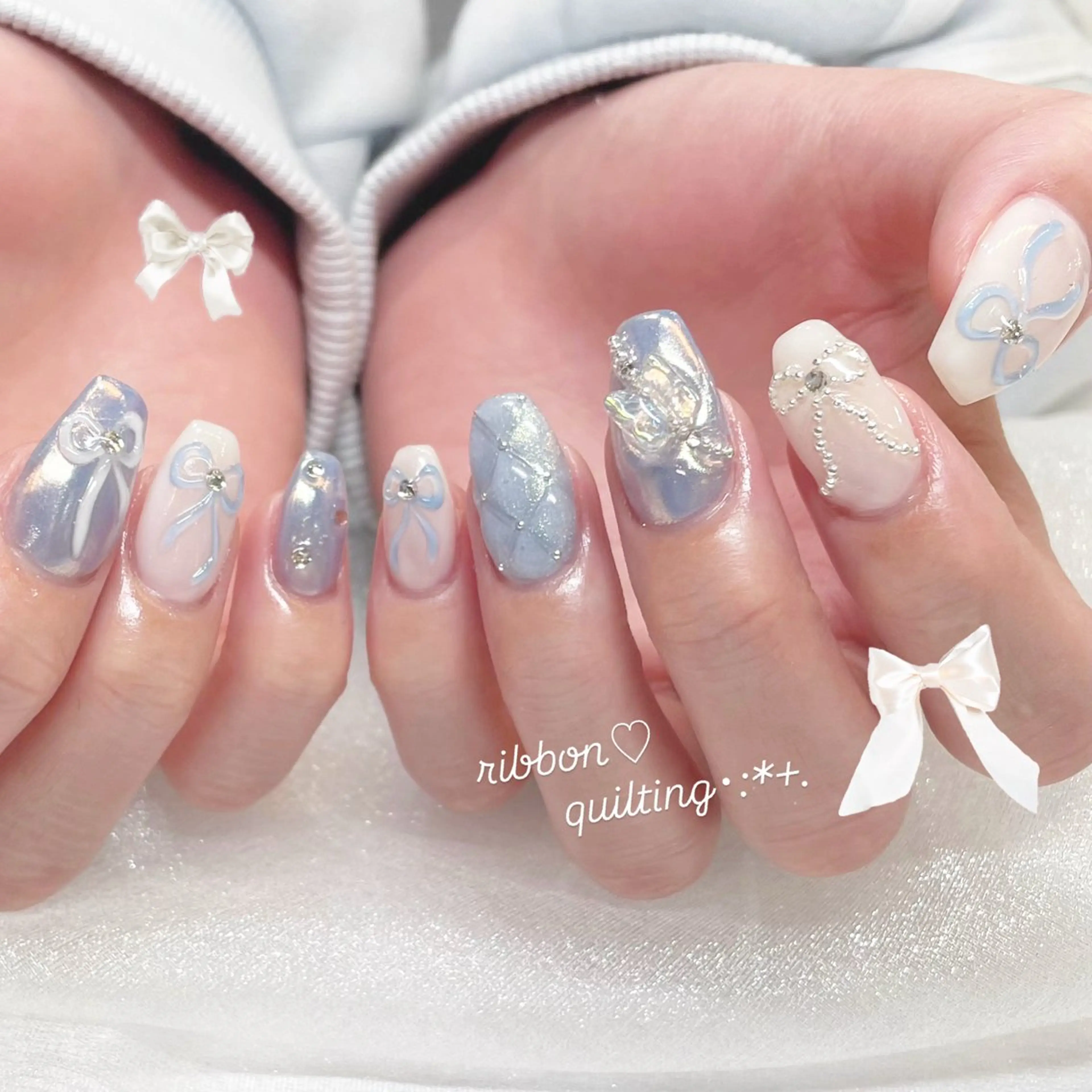 ネイル リボン ハンドネイル Tsukahara 🌷仙台PARCOのネイルデザイン