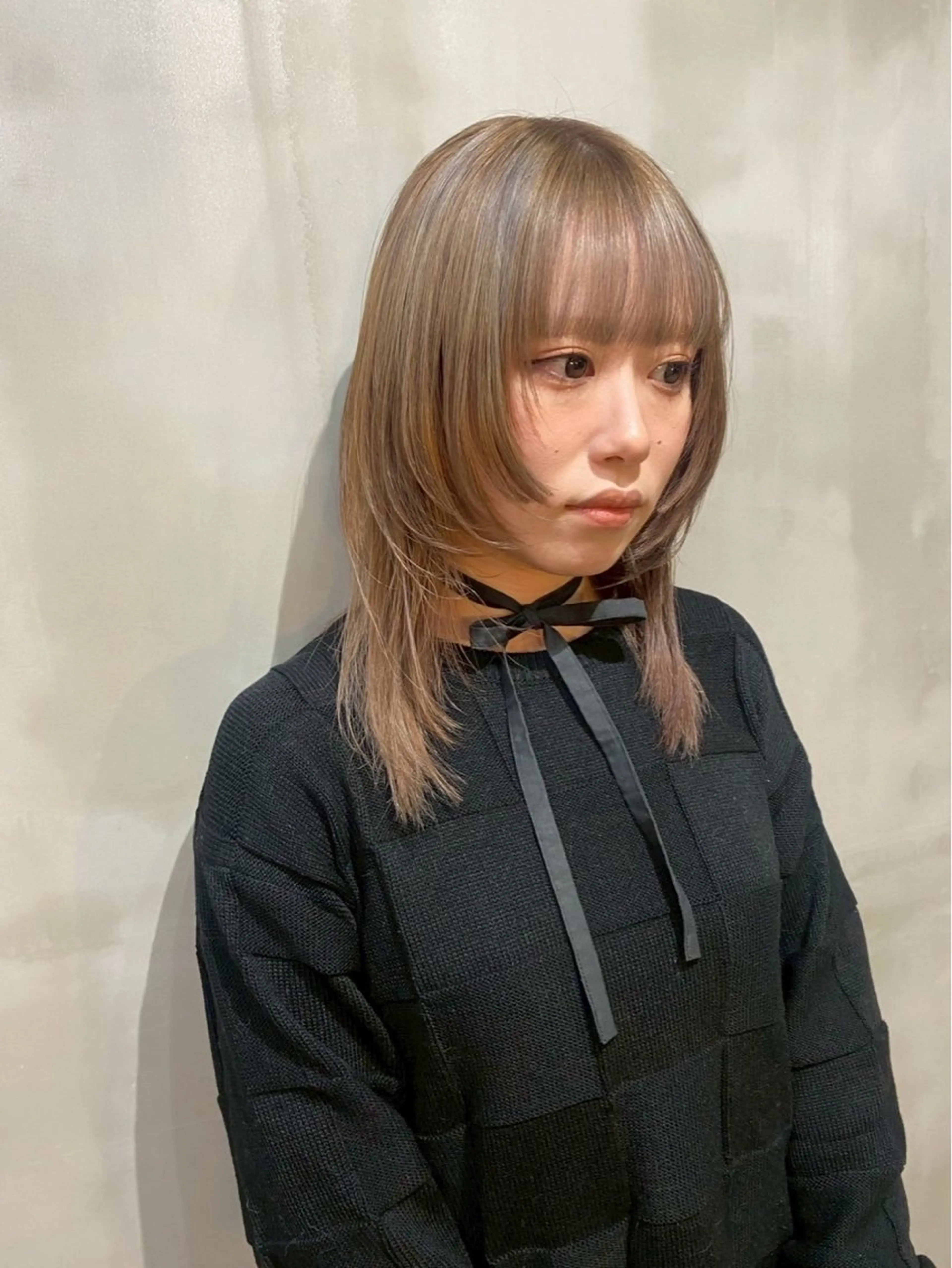 セミロング カット ヘアカラー トリートメント qpula クプラのヘアスタイル