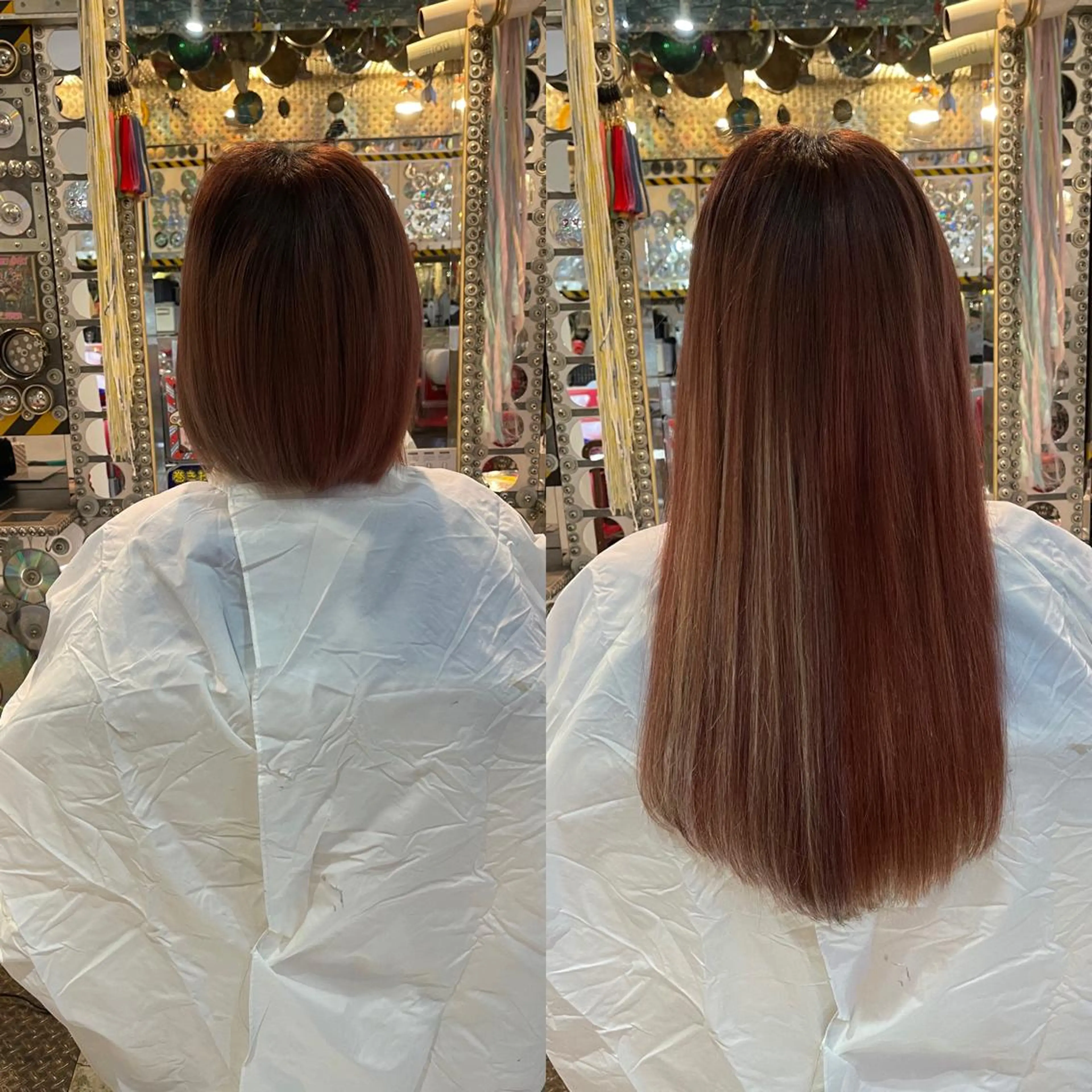 ショート カラー ヘアアレンジ 編み込みエクステ シールエクステ エクステ 🌈派手髪エクステ ブレイズ🌈ひろとのヘアスタイル