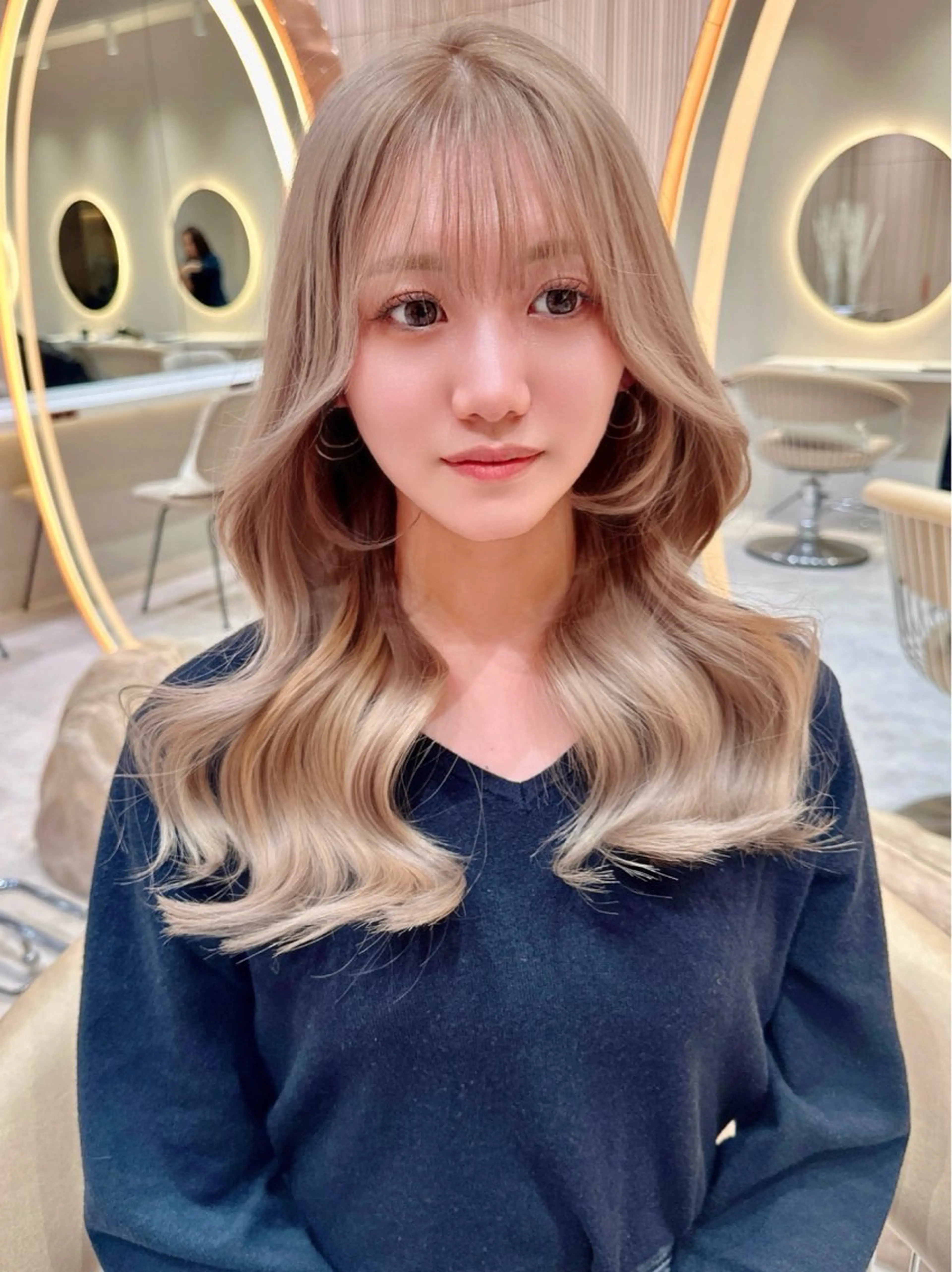 セミロング カット ヘアカラー トリートメント レイヤー❣️縮毛矯 川村利幸のヘアスタイル