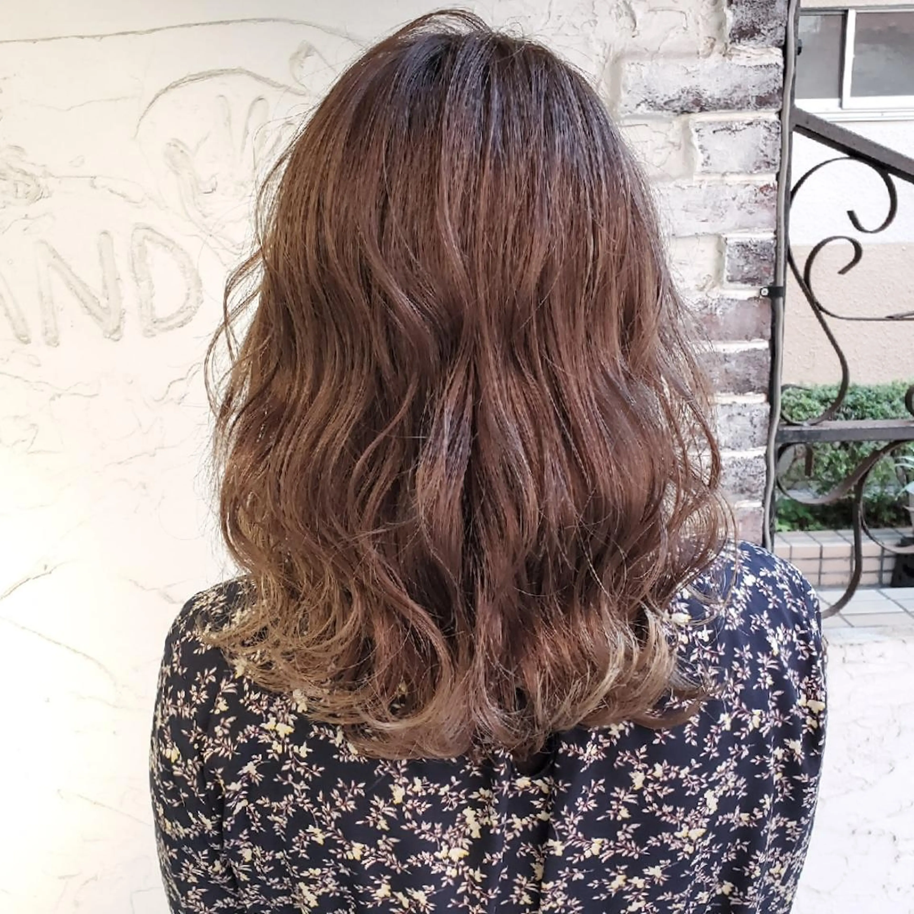 セミロング カラー カット ヘアカラー トリートメント 韓国レイヤー柔らかい 地毛風縮毛矯正/マツのヘアスタイル