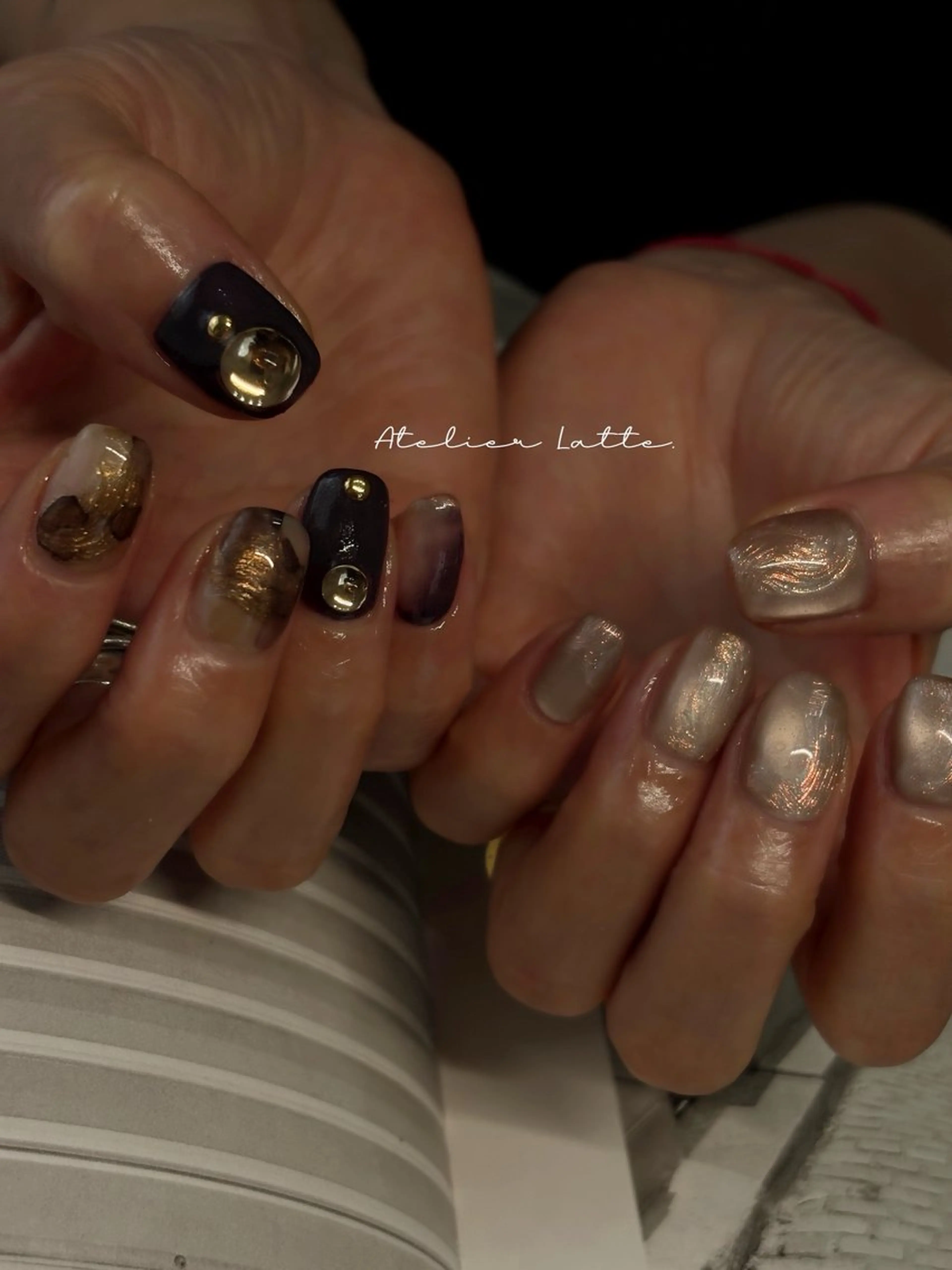 ネイル ニュアンスネイル シンプルネイル Atelier Latteのネイルデザイン