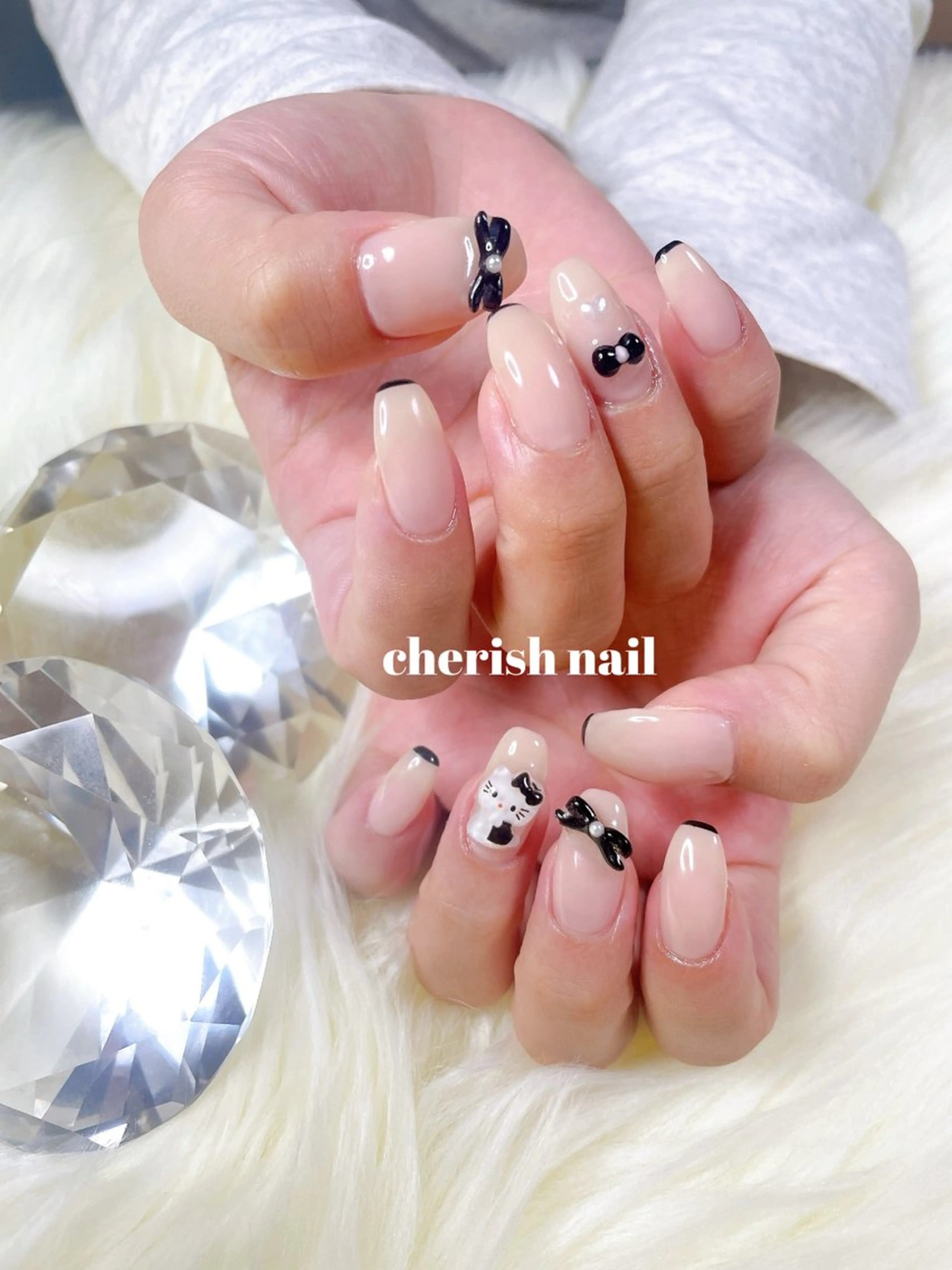 ネイル フレンチネイル シンプルネイル ハンドネイル cherish nailのネイルデザイン
