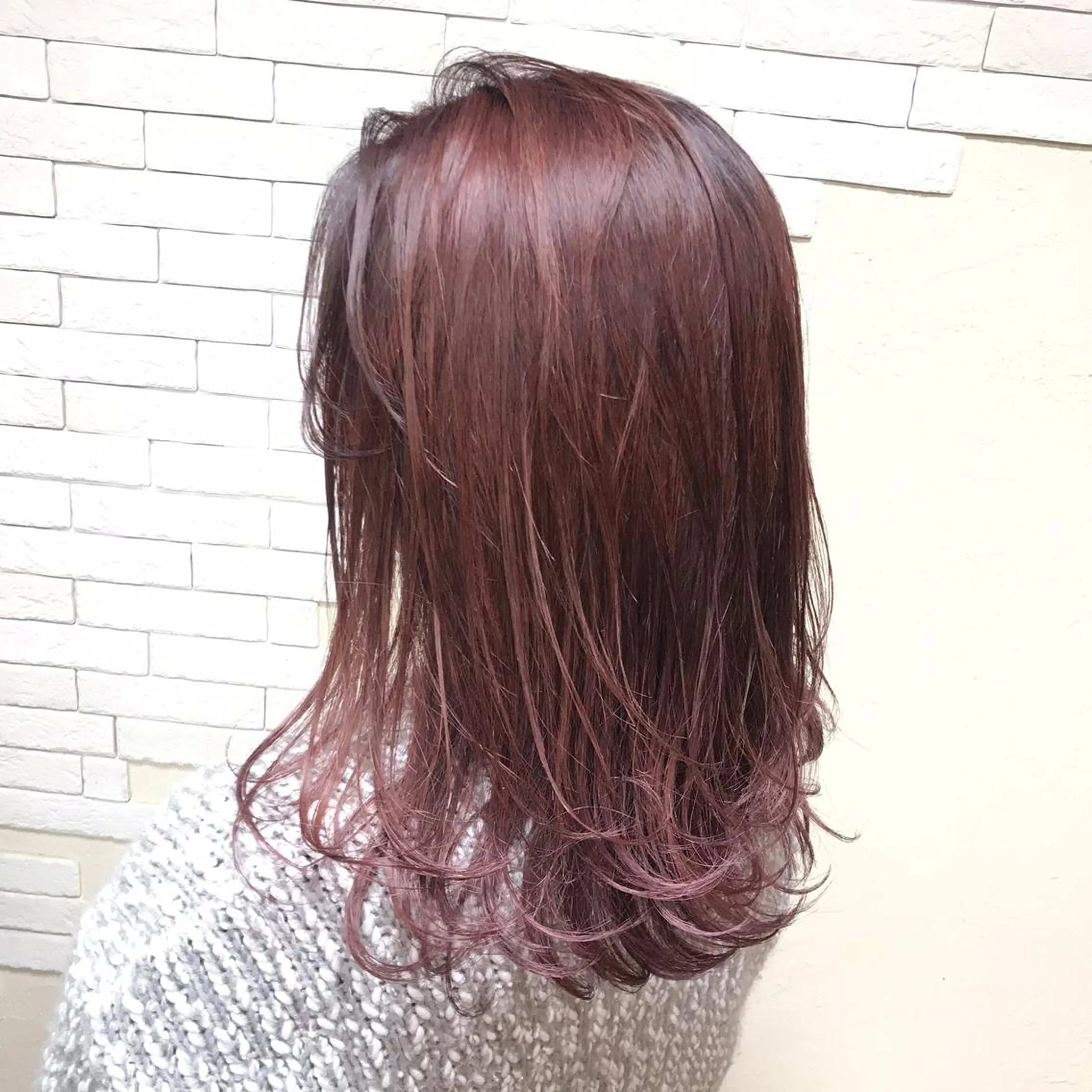 ロング カラー ベージュカラー ピンクカラー ピンクベージュ カット ヘアカラー トリートメント ショート/似合わせ レイヤー/福岡聖容のヘアスタイル