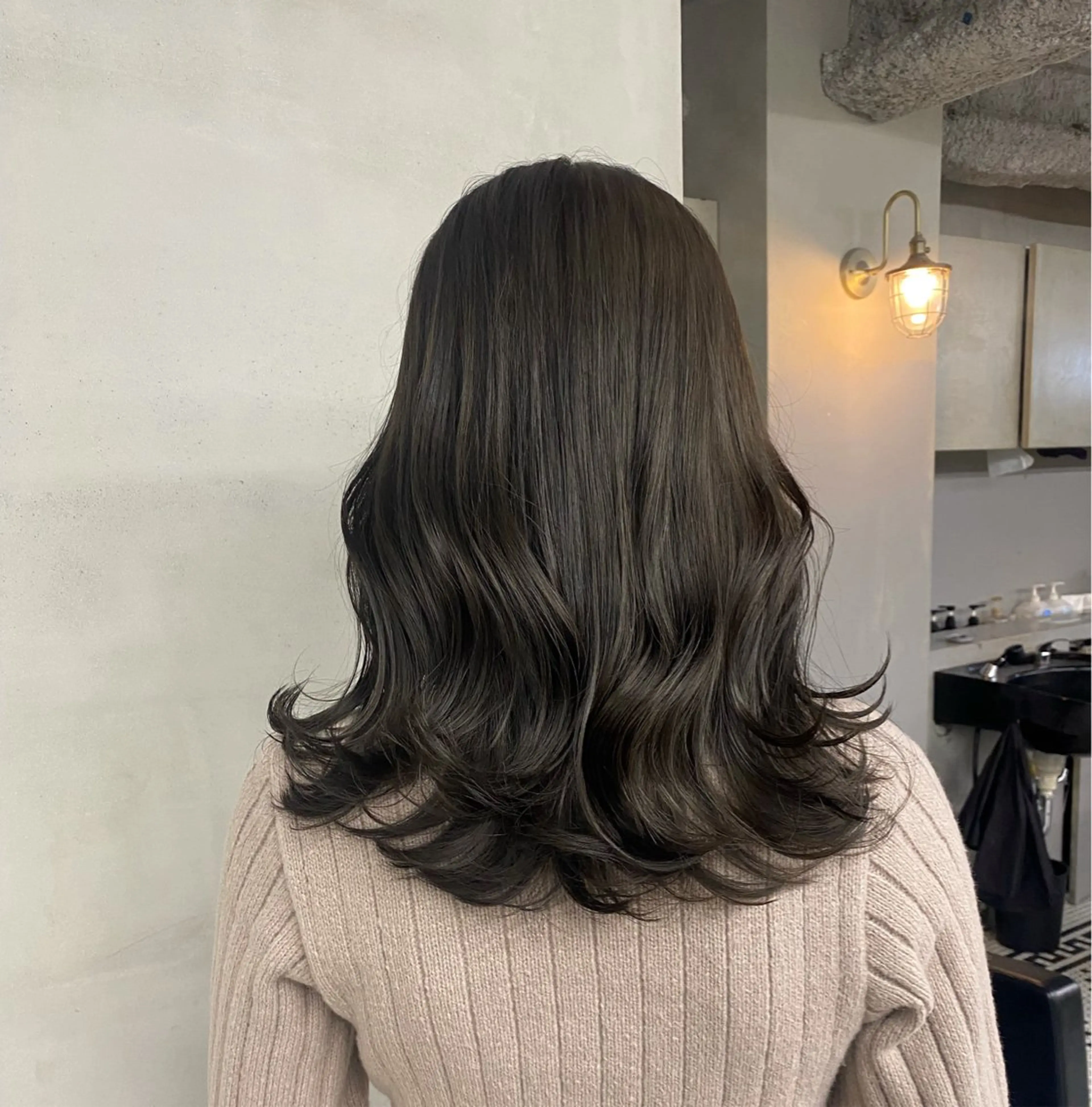 ロング カラー ヘアカラー 新宿/韓国ヘア/ 髪質改善ストレートのヘアスタイル