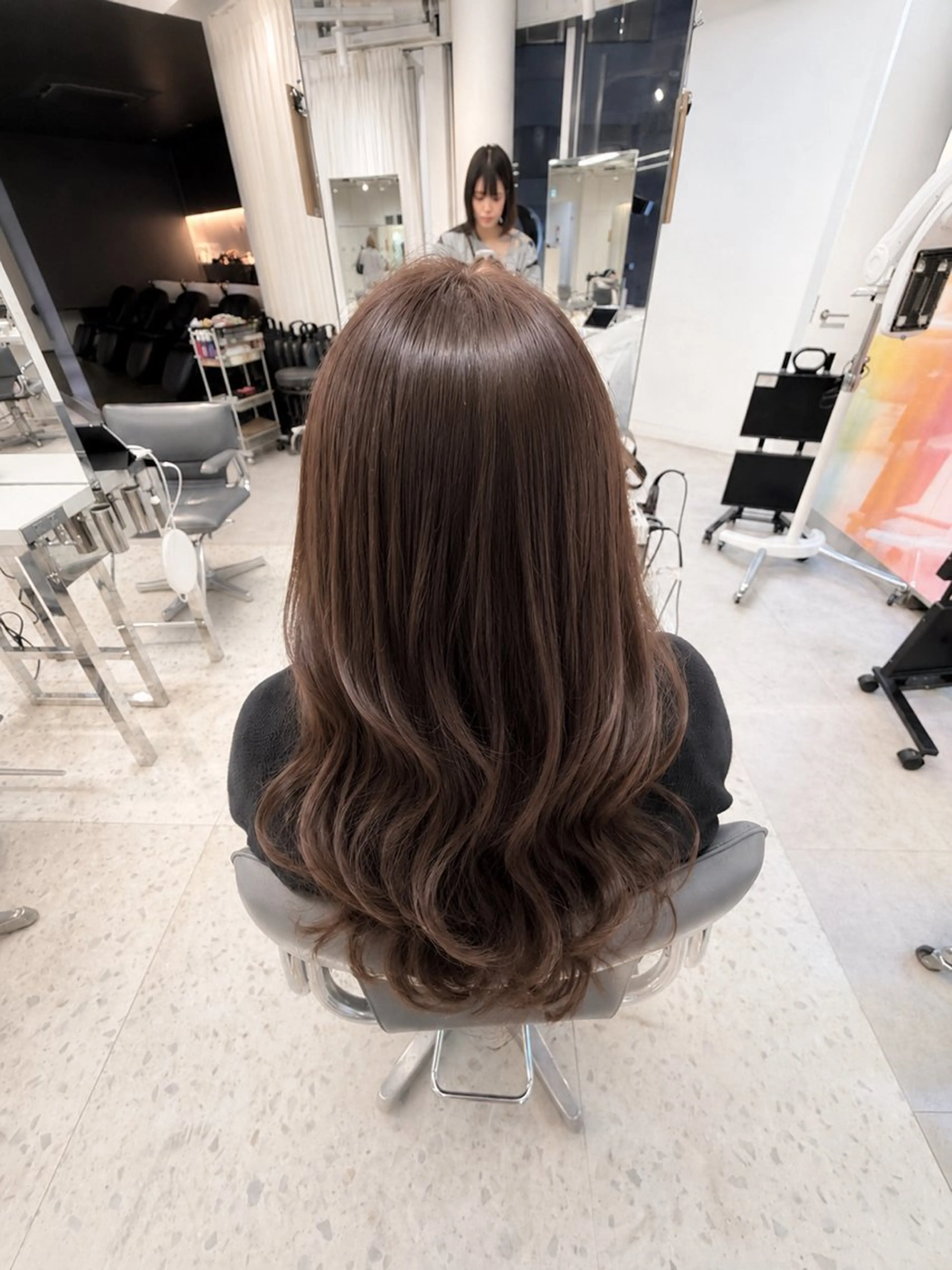 ロング カラー ブラウンカラー ココアブラウン トリートメント ヘアカラー トリートメント 伊原 愛実のヘアスタイル