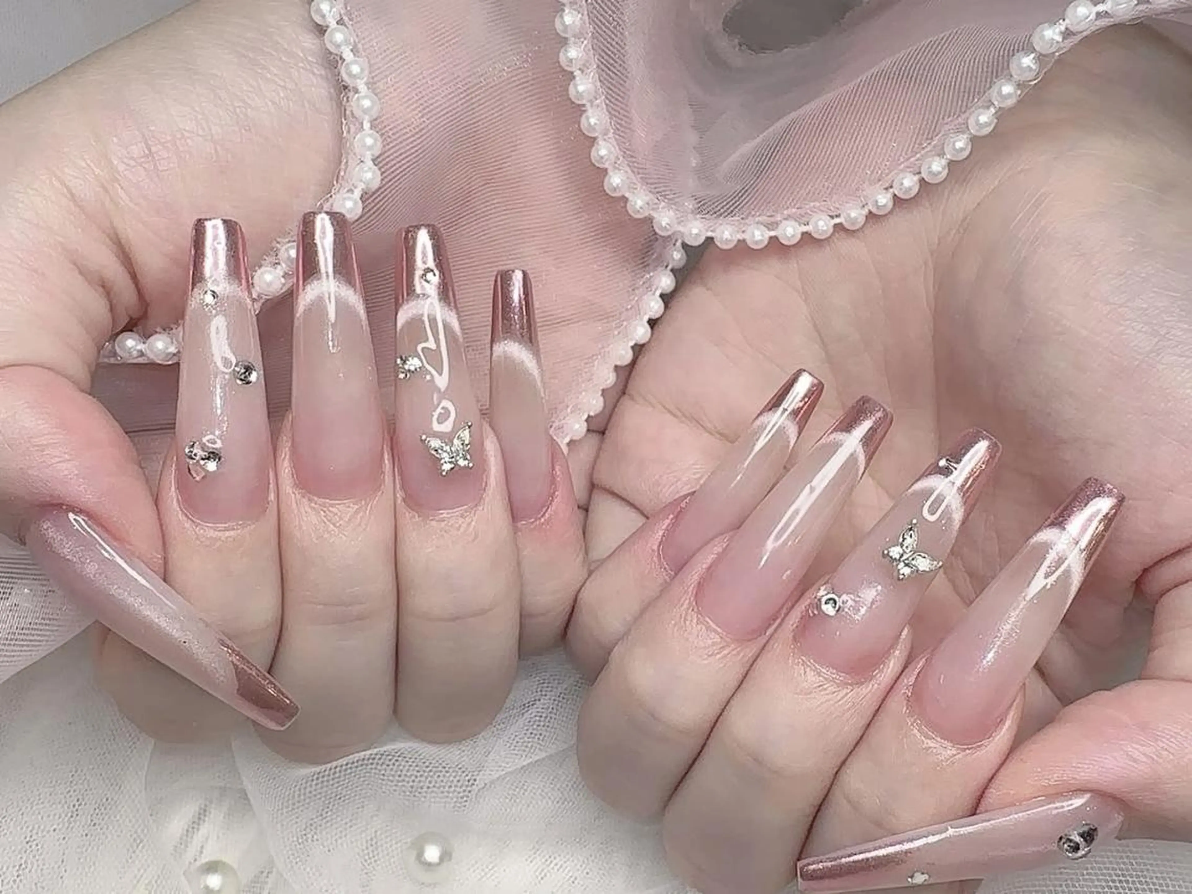 メンズ ネイル メンズ韓国風 アートネイル フレンチネイル ジェルネイル キラキラネイル ハンドネイル フットネイル Bloom kabukiのネイルデザイン