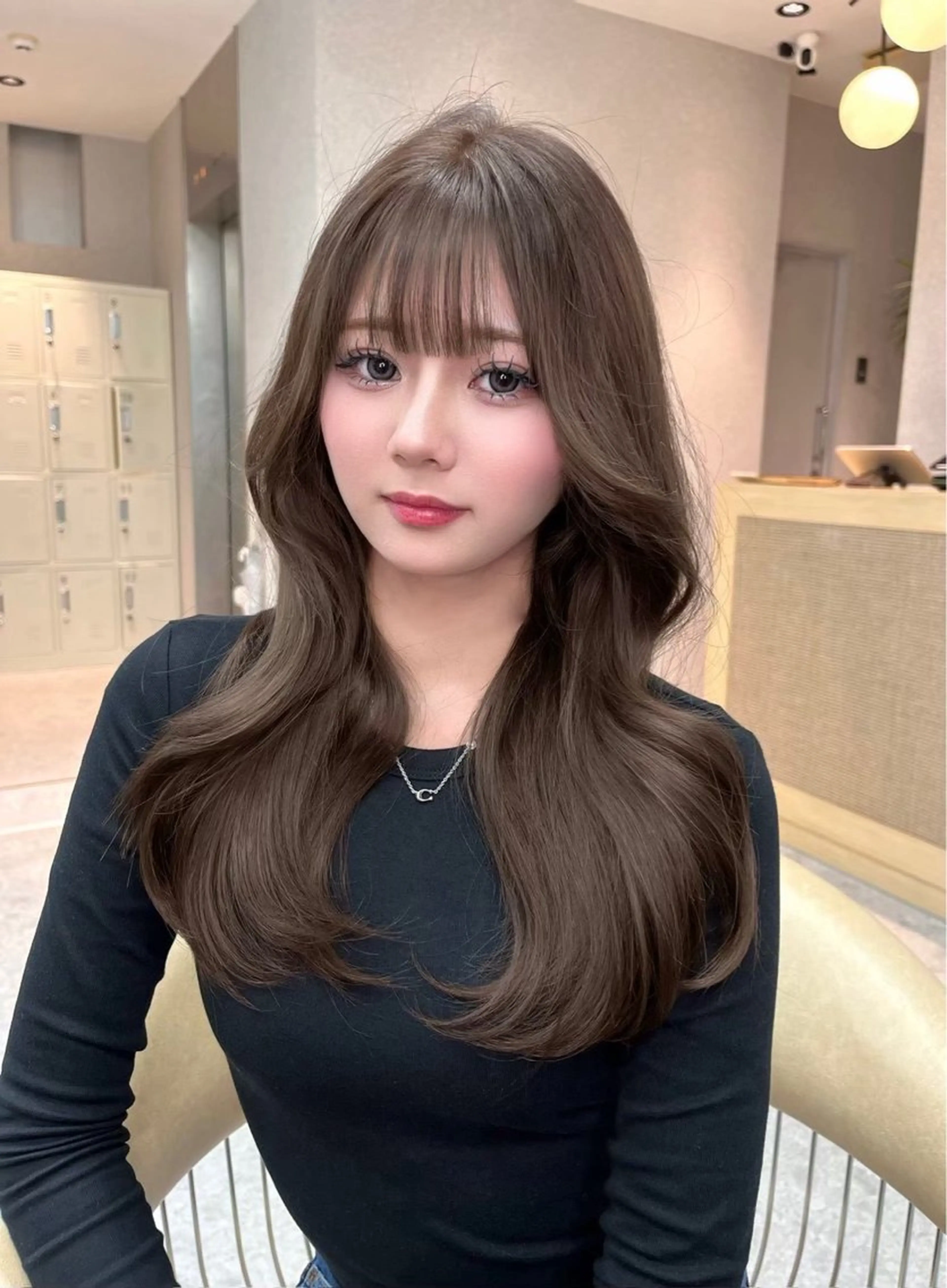 ロング 韓国風ヘア ロング 似合わせカット votan lilleyのヘアスタイル