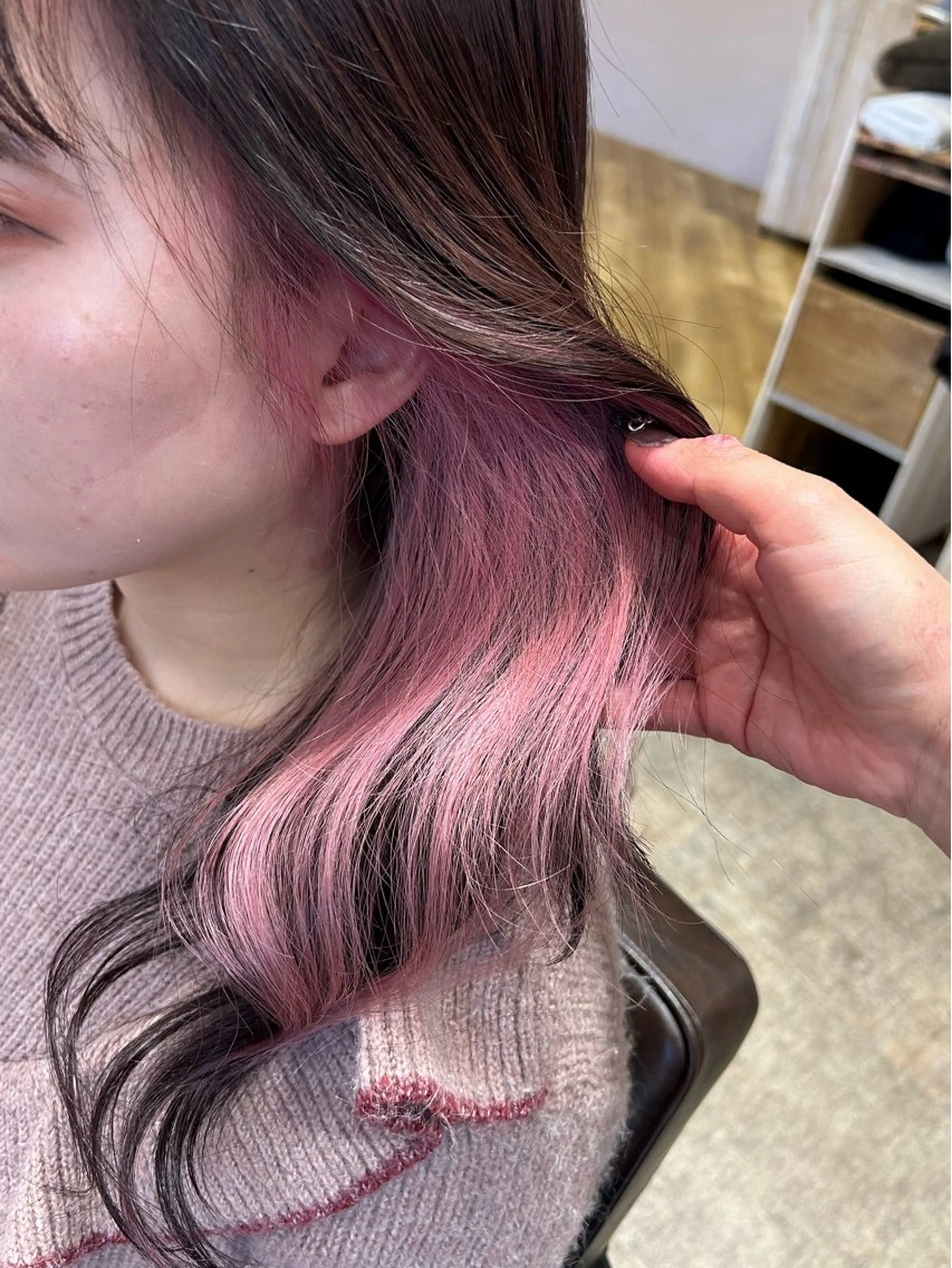 カラー 横山ダブルカラー ハイライト透明感カラのヘアスタイル