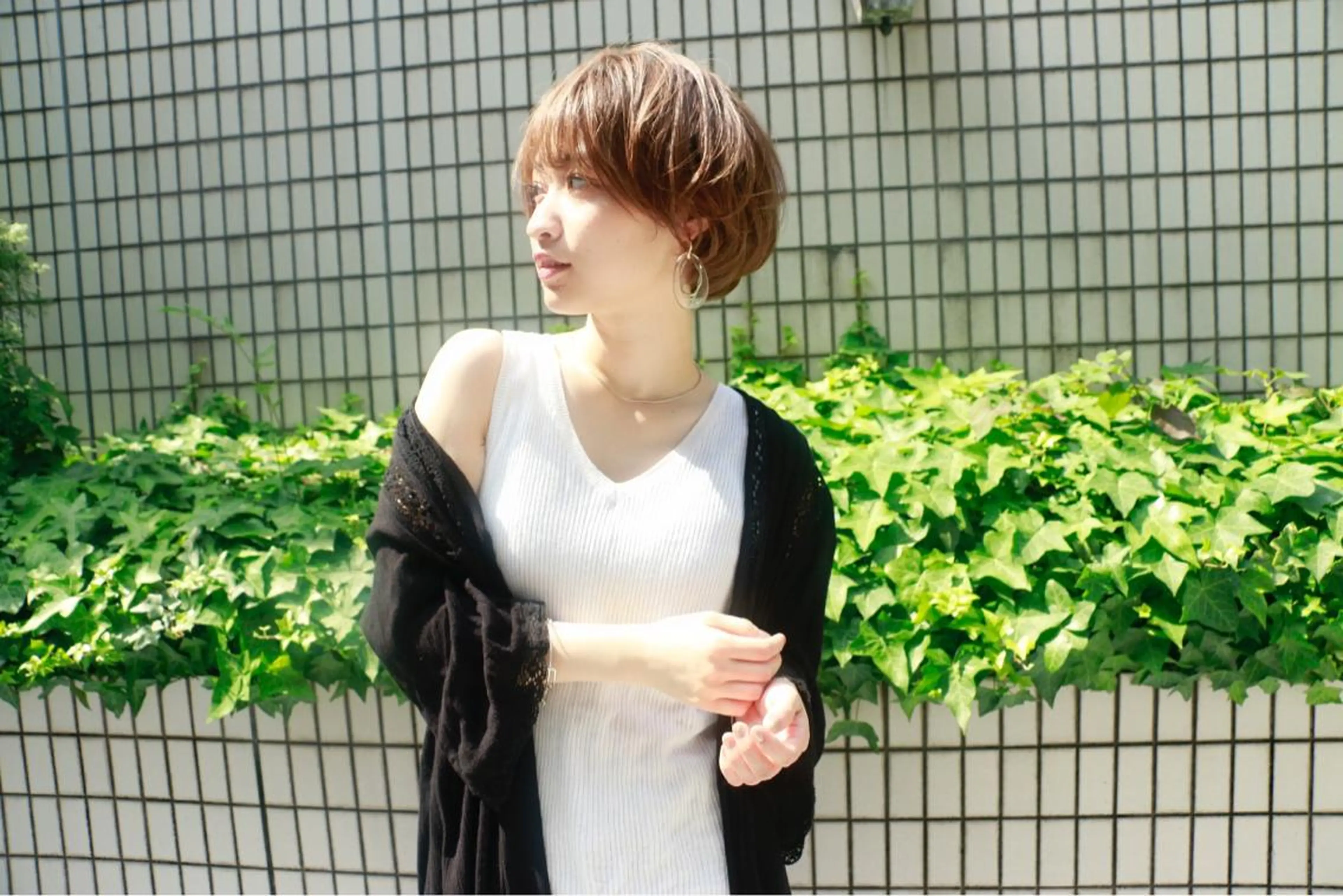 ショート 【レイヤーカット】 関根【コテ巻パーマ】のヘアスタイル