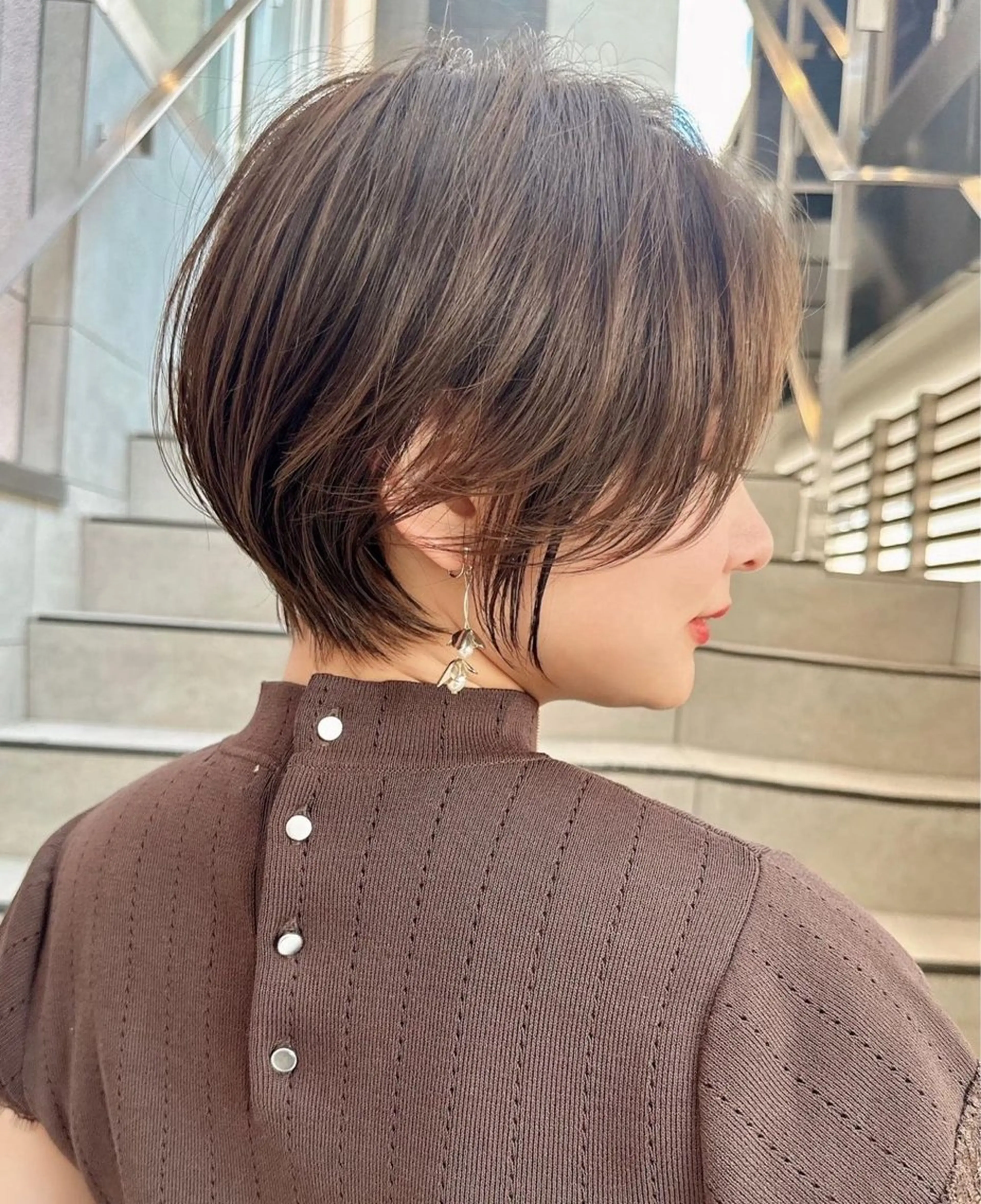 ショート レイヤー/顔まわり 縮毛矯正/月城宏清のヘアスタイル