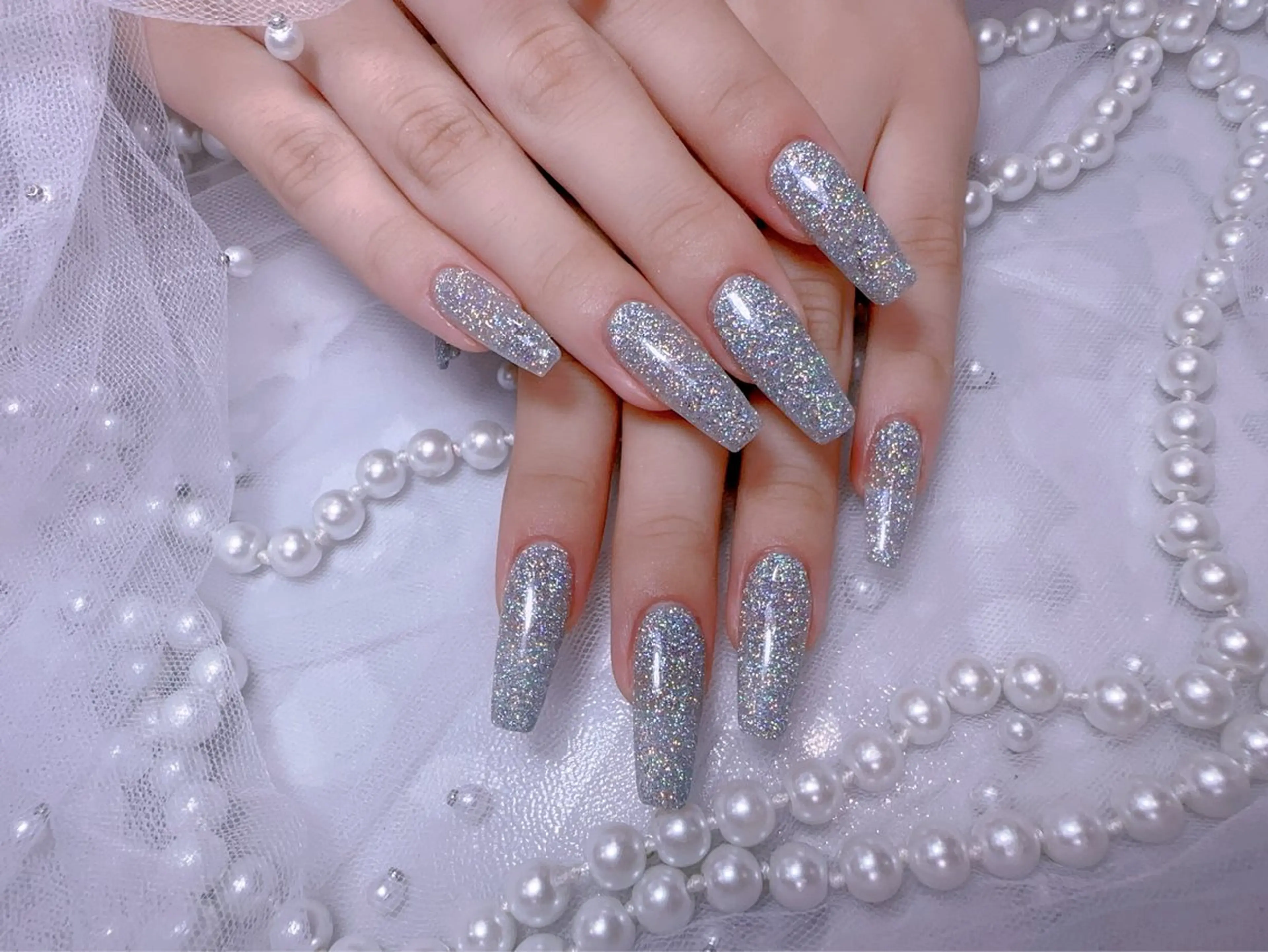 ネイル アートネイル フラッシュネイル フレンチネイル ジェルネイル ガラスフレンチ ハンドネイル You&Me Miyuのネイルデザイン