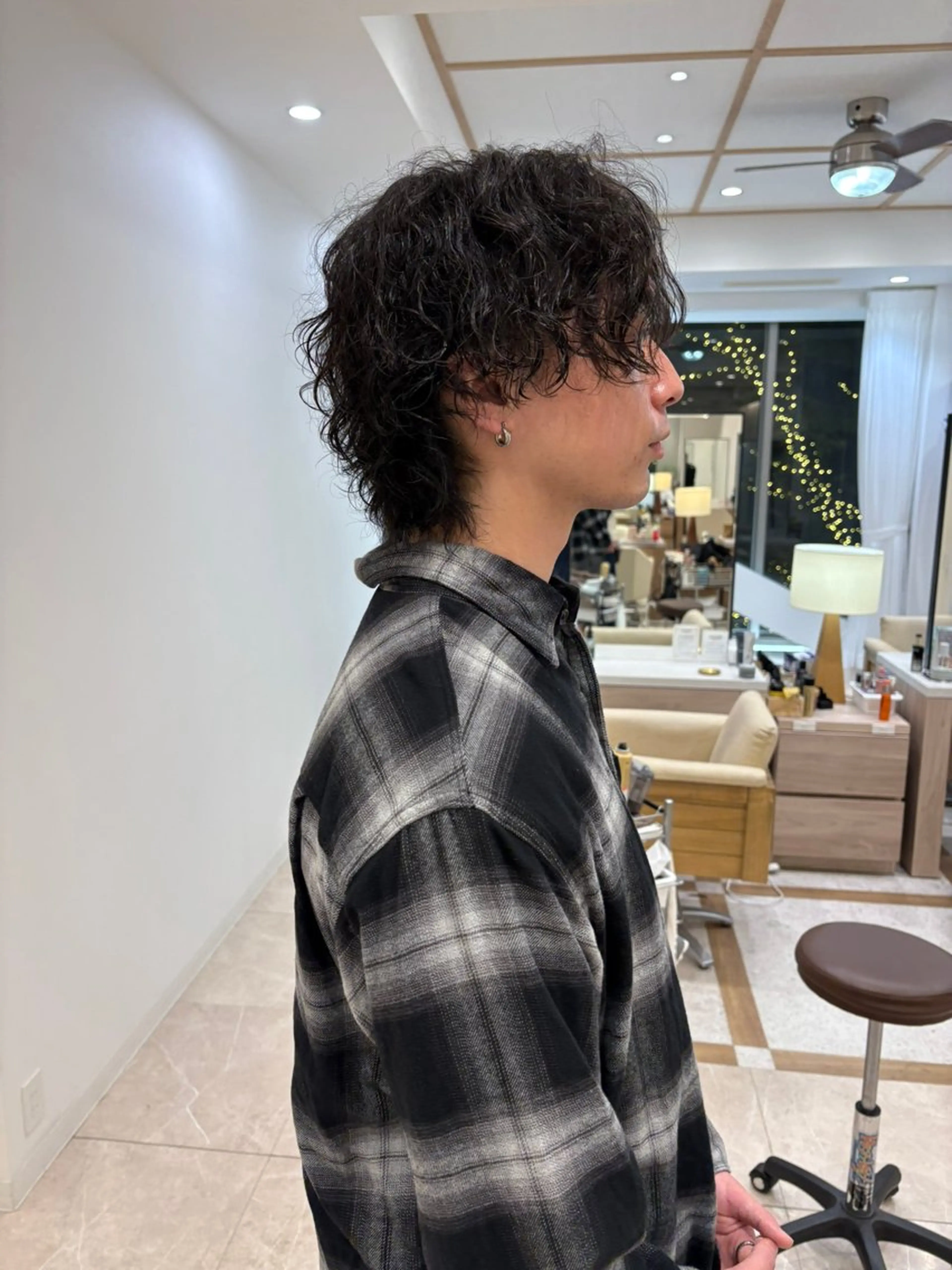 ミディアム パーマ メンズ カット パーマ ヘッドスパ メンズヘア/レイヤー /ボブ山内春輝のヘアスタイル